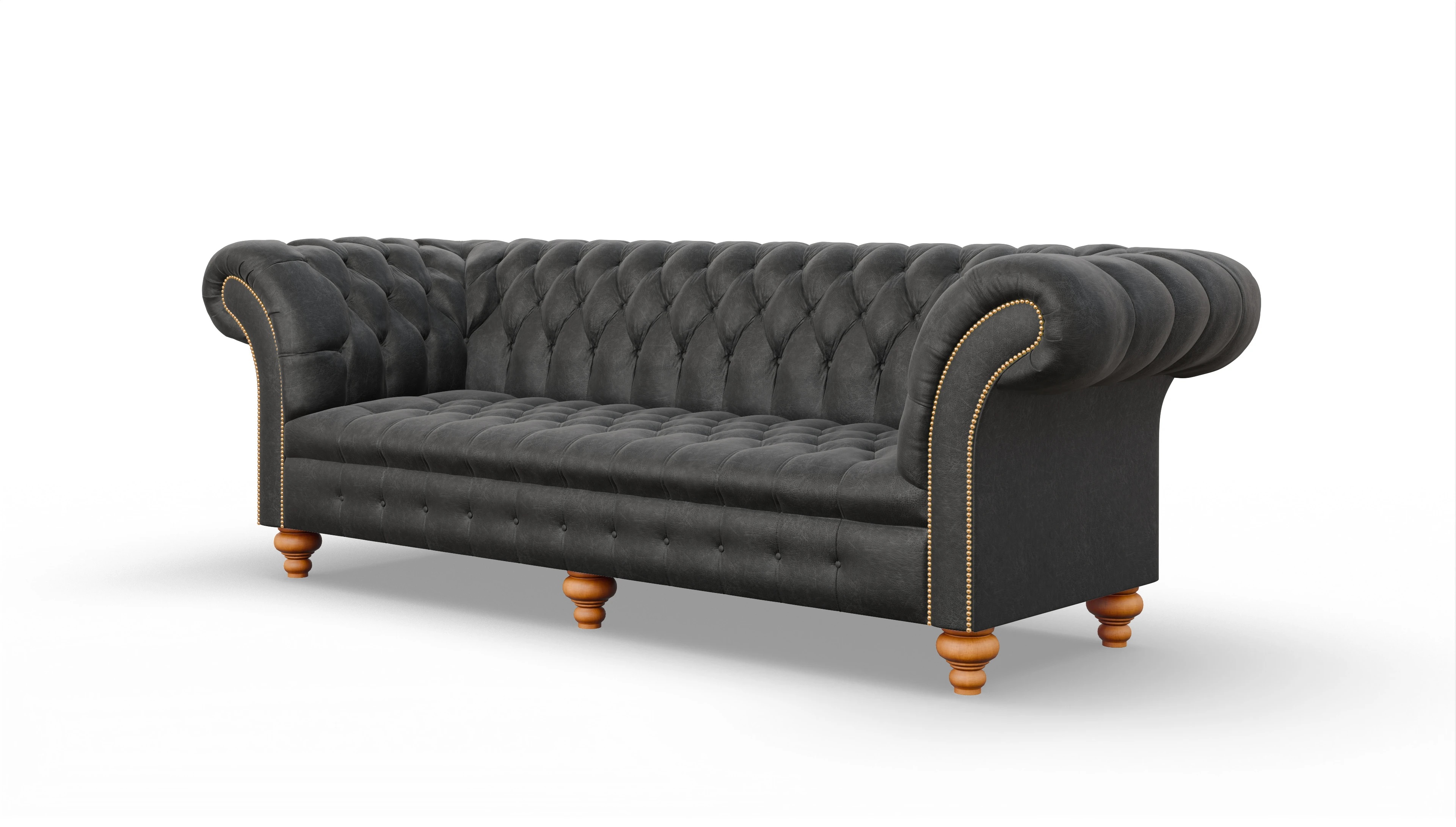 Ansicht des Produktes Mayfair 4-Sitzer in Leder schwarz