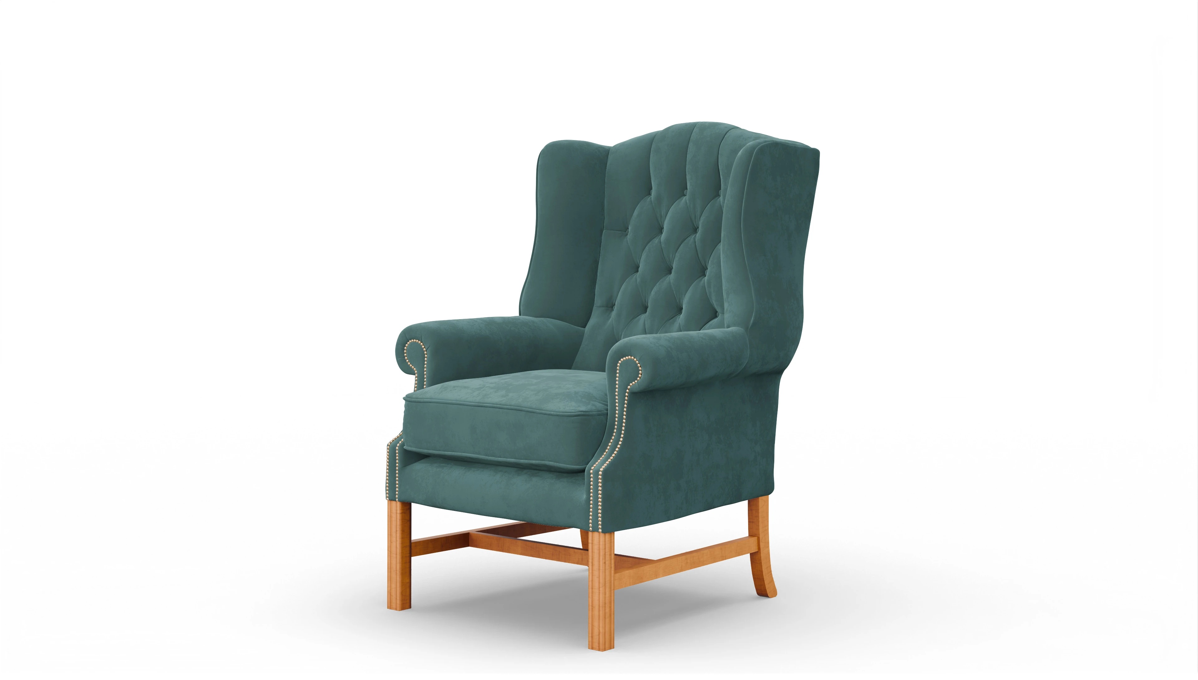 Sherlock Samt-Ohrensessel Ansicht des Produktes Sherlock Sessel in Samt blau