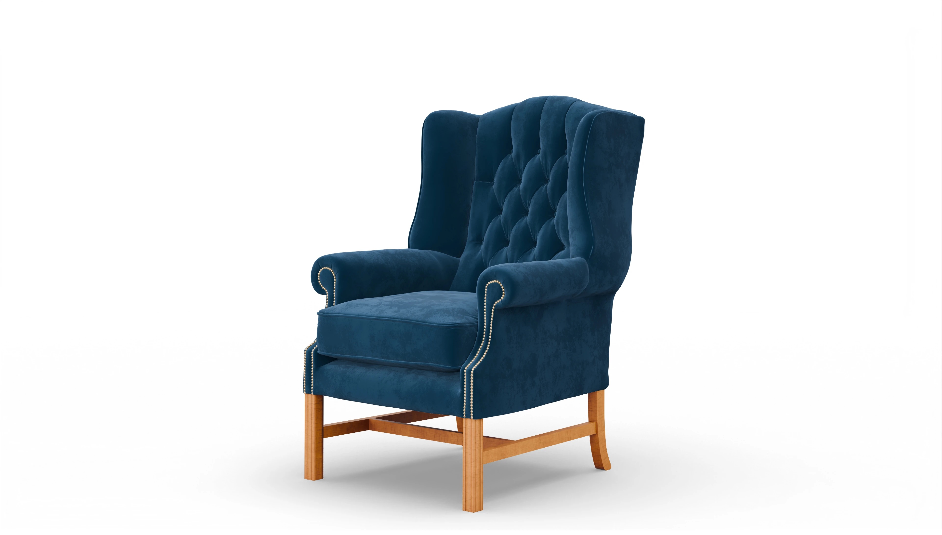 Sherlock Samt-Ohrensessel Ansicht des Produktes Sherlock Sessel in Samt blau