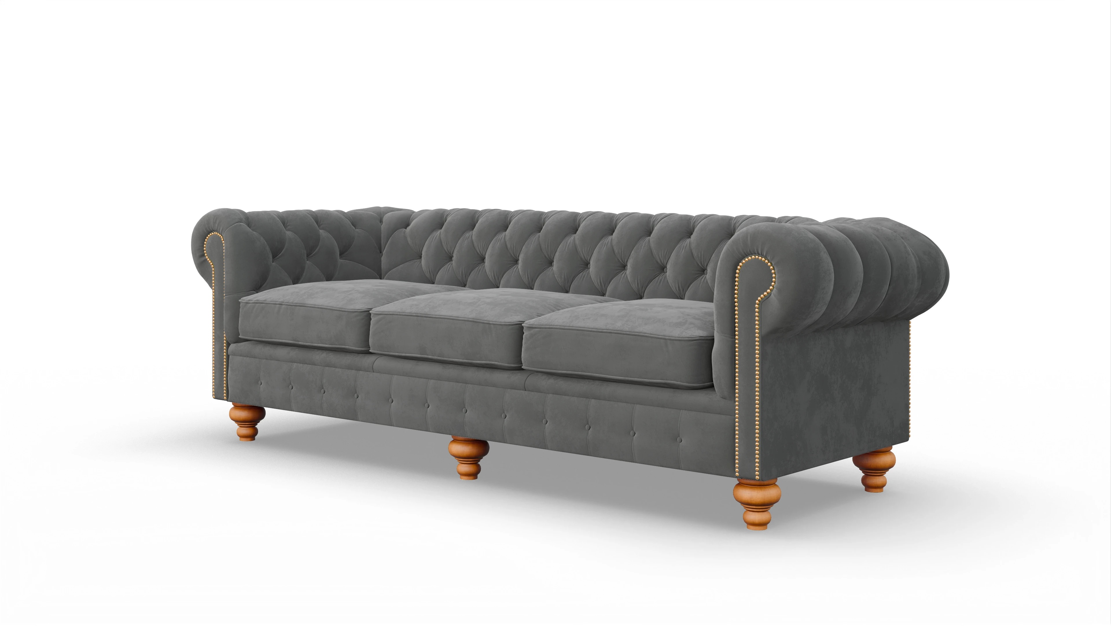 Ansicht des Produktes Trafalgar 4-Sitzer in Samt grau