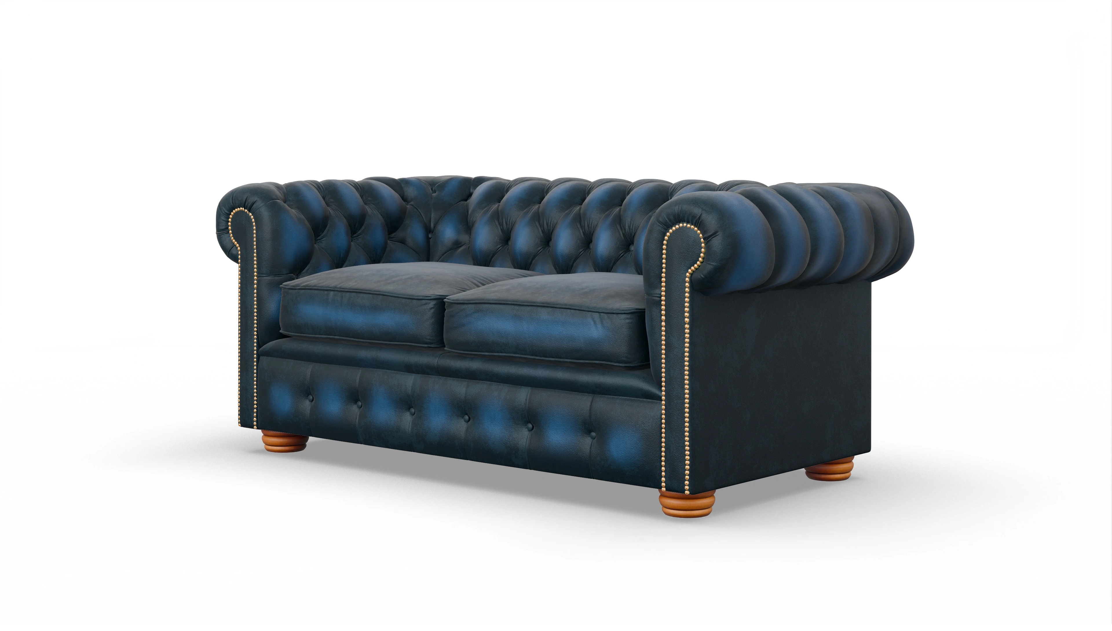 Ansicht des Produktes Carnaby 2-Sitzer in Leder blau
