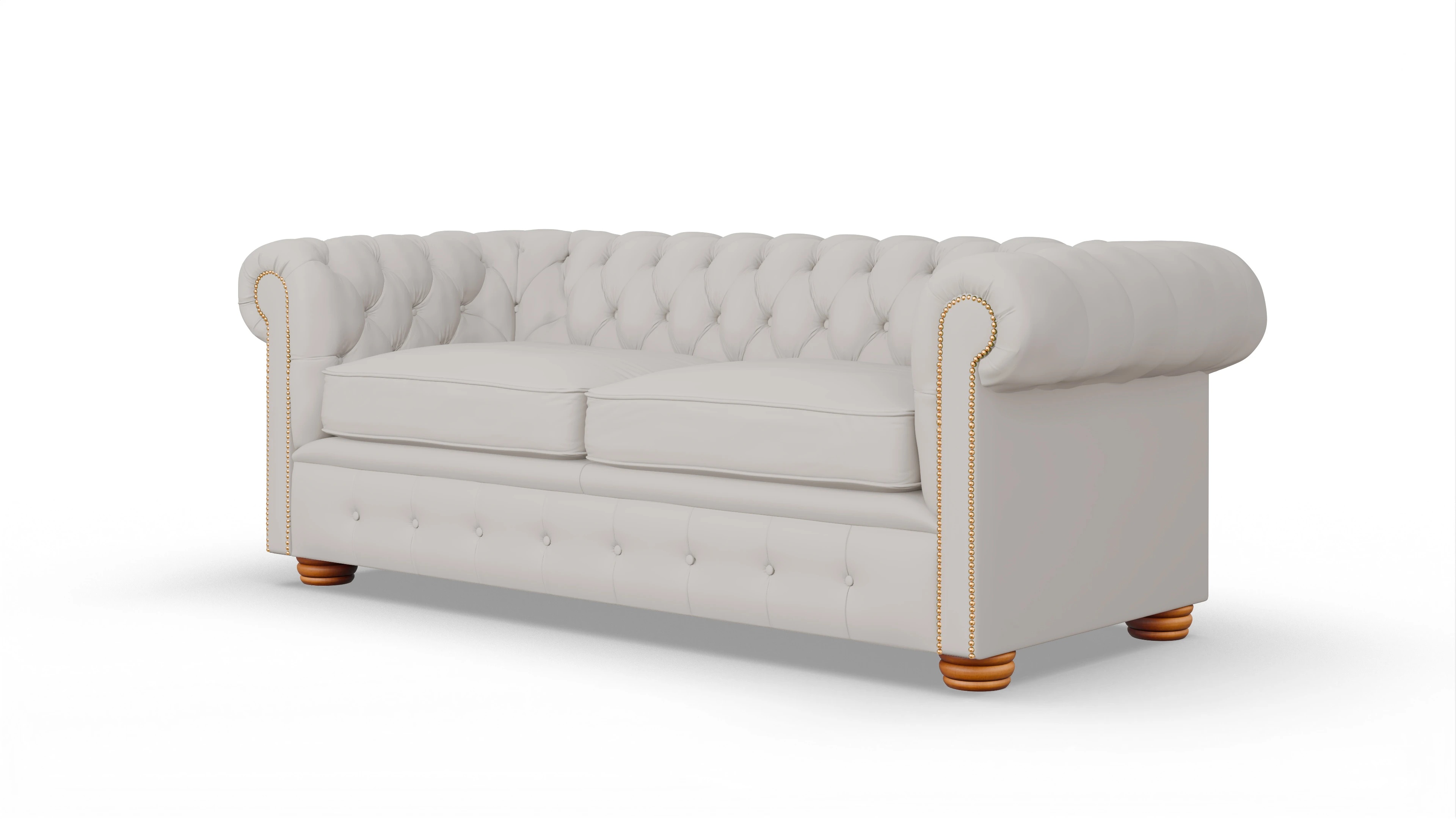 Chesterfield Sofa Carnaby Ansicht des Produktes Carnaby 3-Sitzer in Leder weiß