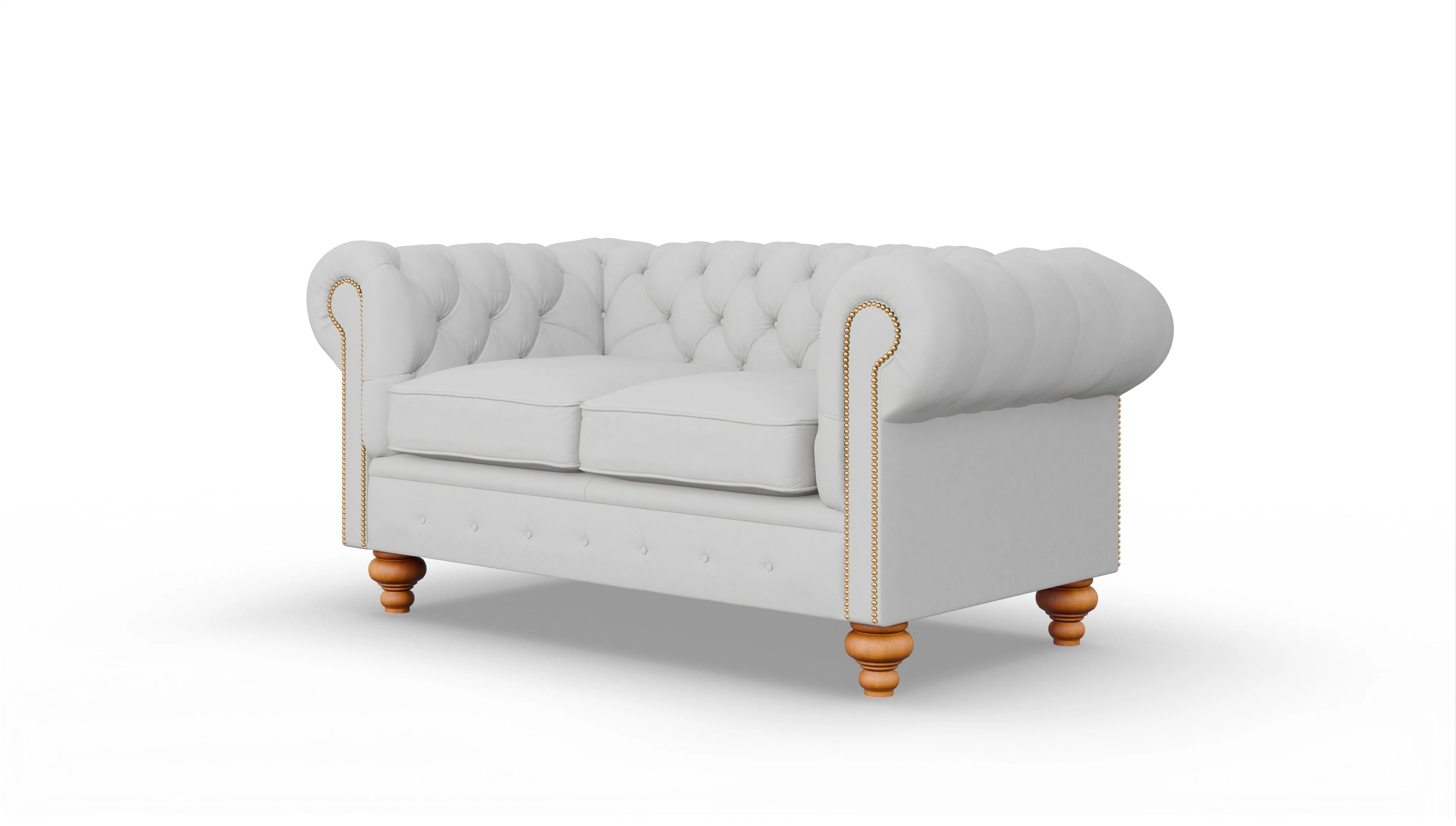 Chesterfield Sofa Trafalgar Ansicht des Produktes Trafalgar 2-Sitzer in Leder weiß