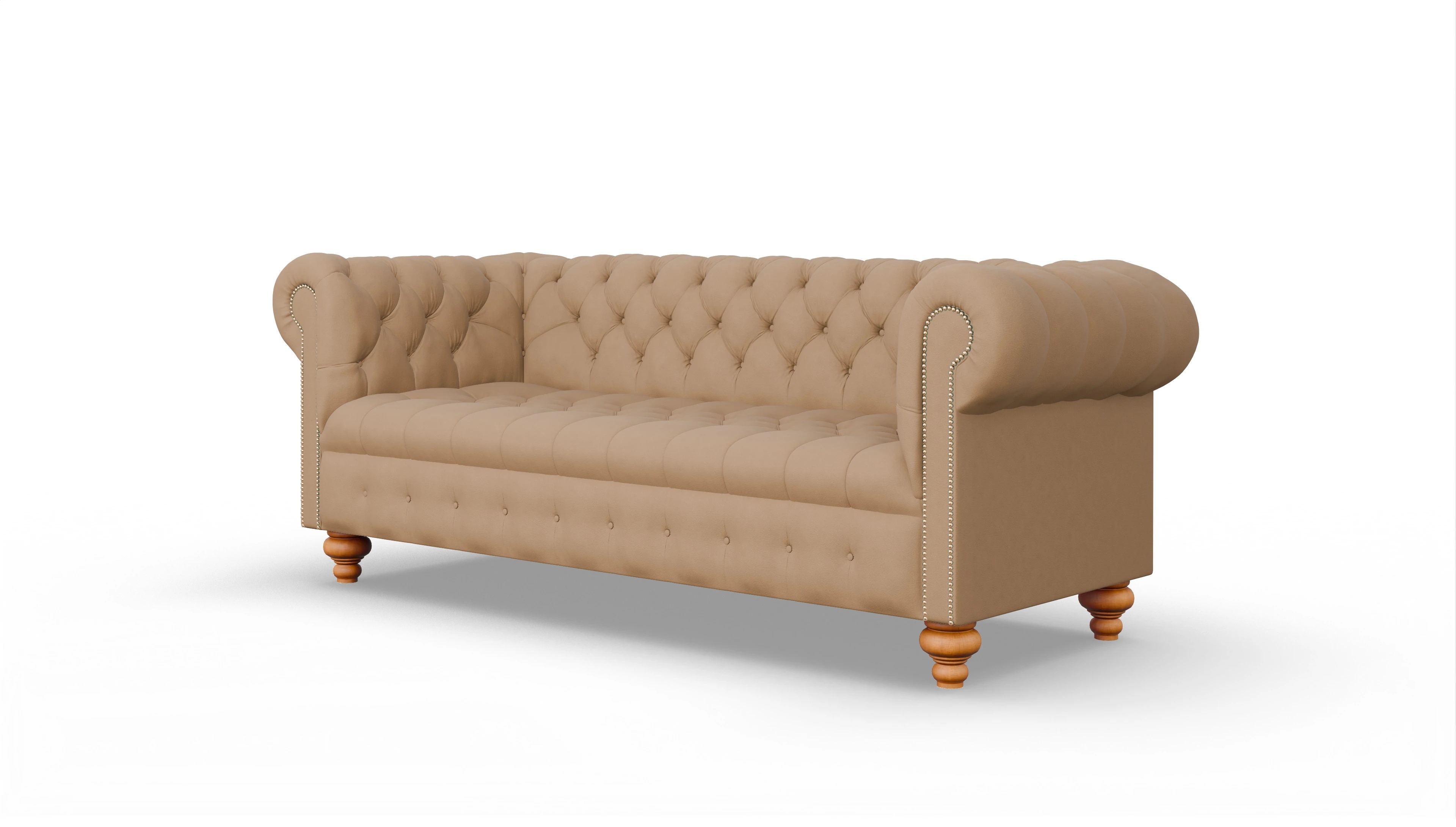 Victorian Chesterfield Sofa Liberty Ansicht des Produktes Liberty 3,5-Sitzer in Leder braun