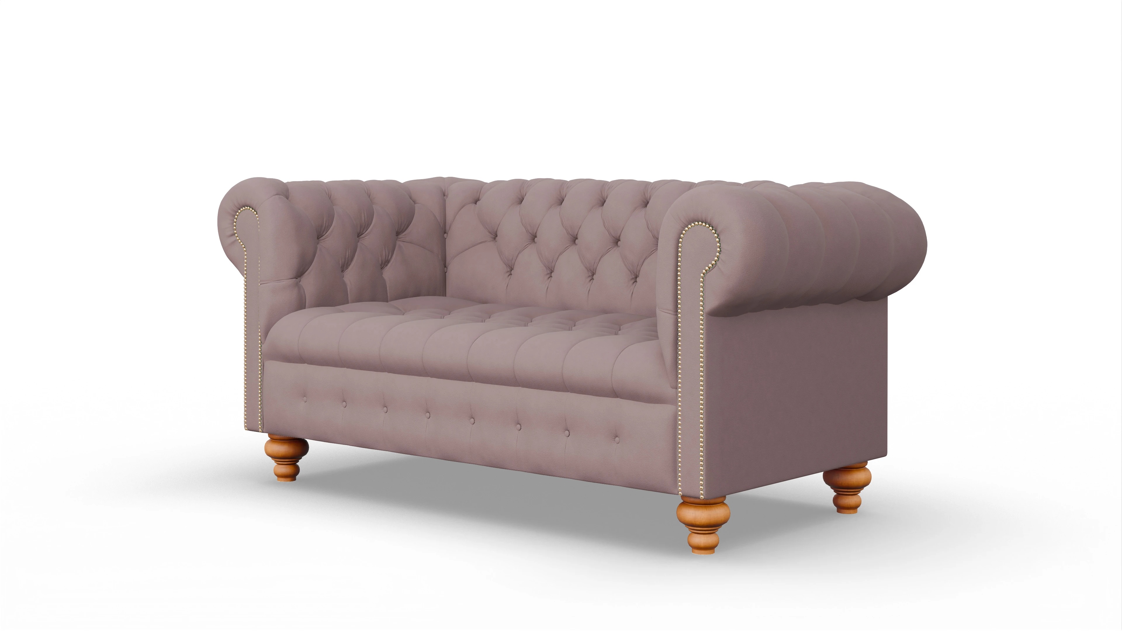 Victorian Chesterfield Sofa Liberty Ansicht des Produktes Liberty 2,5-Sitzer in Leder rot