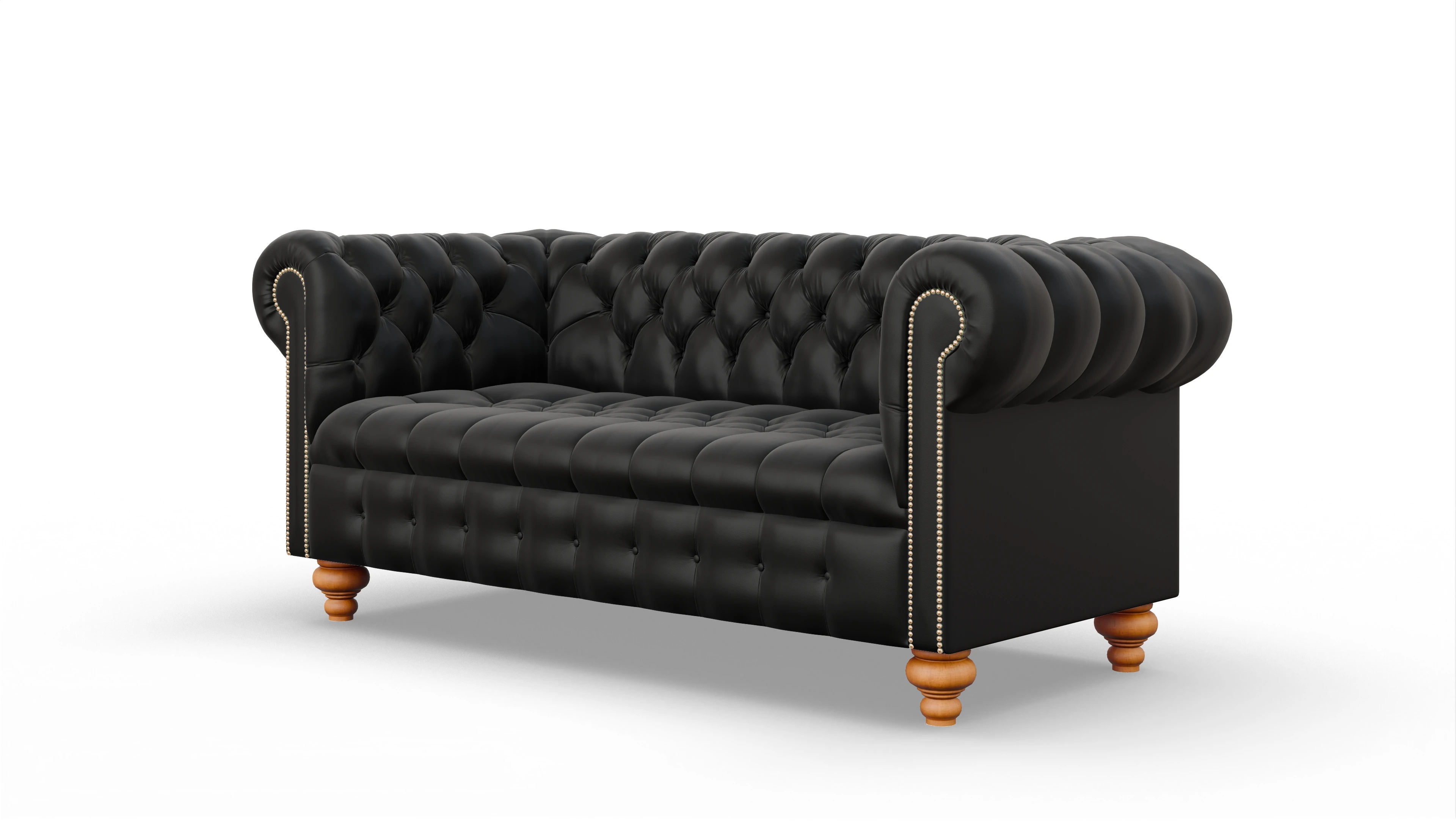 Ansicht des Produktes Liberty 3-Sitzer in Leder schwarz