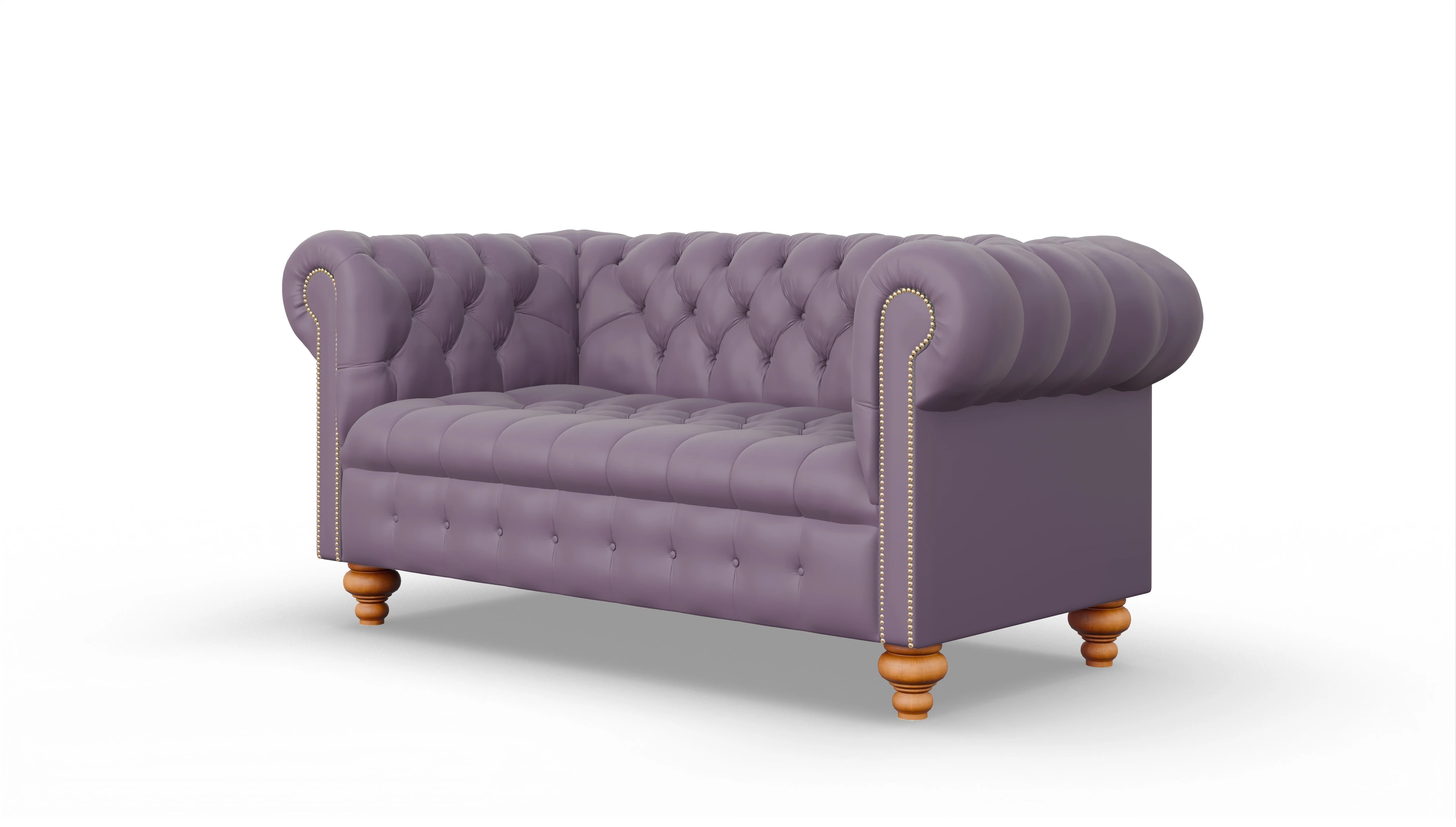 Victorian Chesterfield Sofa Liberty Ansicht des Produktes Liberty 2,5-Sitzer in Leder rot