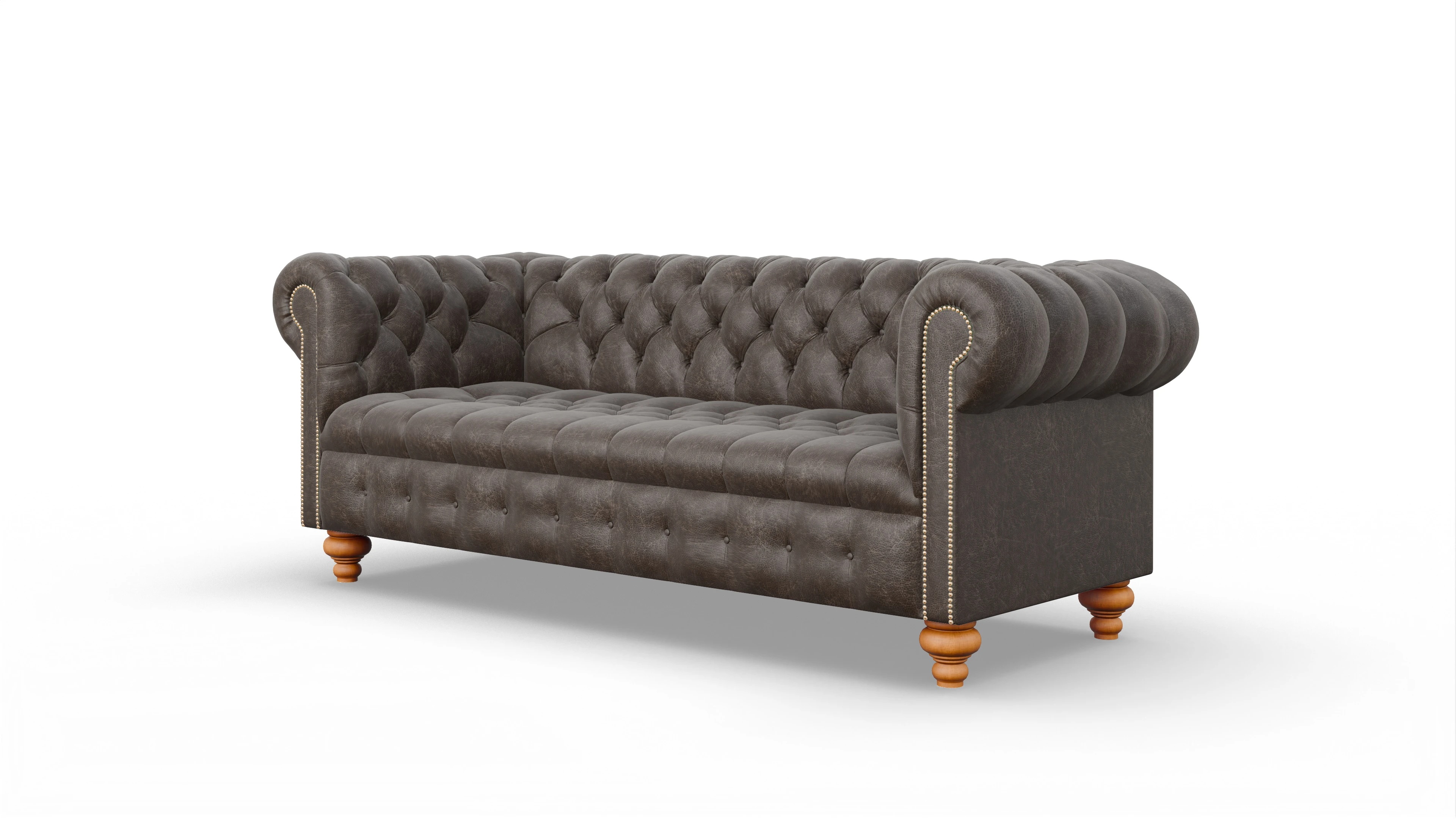 Victorian Chesterfield Sofa Liberty Ansicht des Produktes Liberty 3,5-Sitzer in Leder braun
