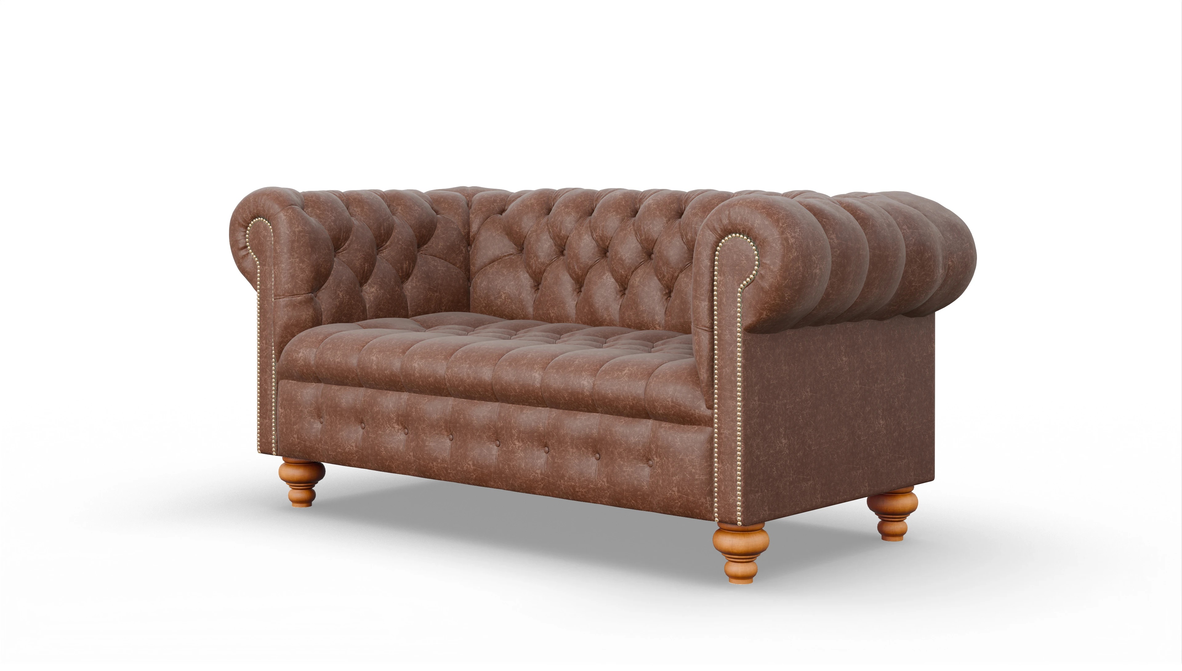 Victorian Chesterfield Sofa Liberty Ansicht des Produktes Liberty 2,5-Sitzer in Leder braun