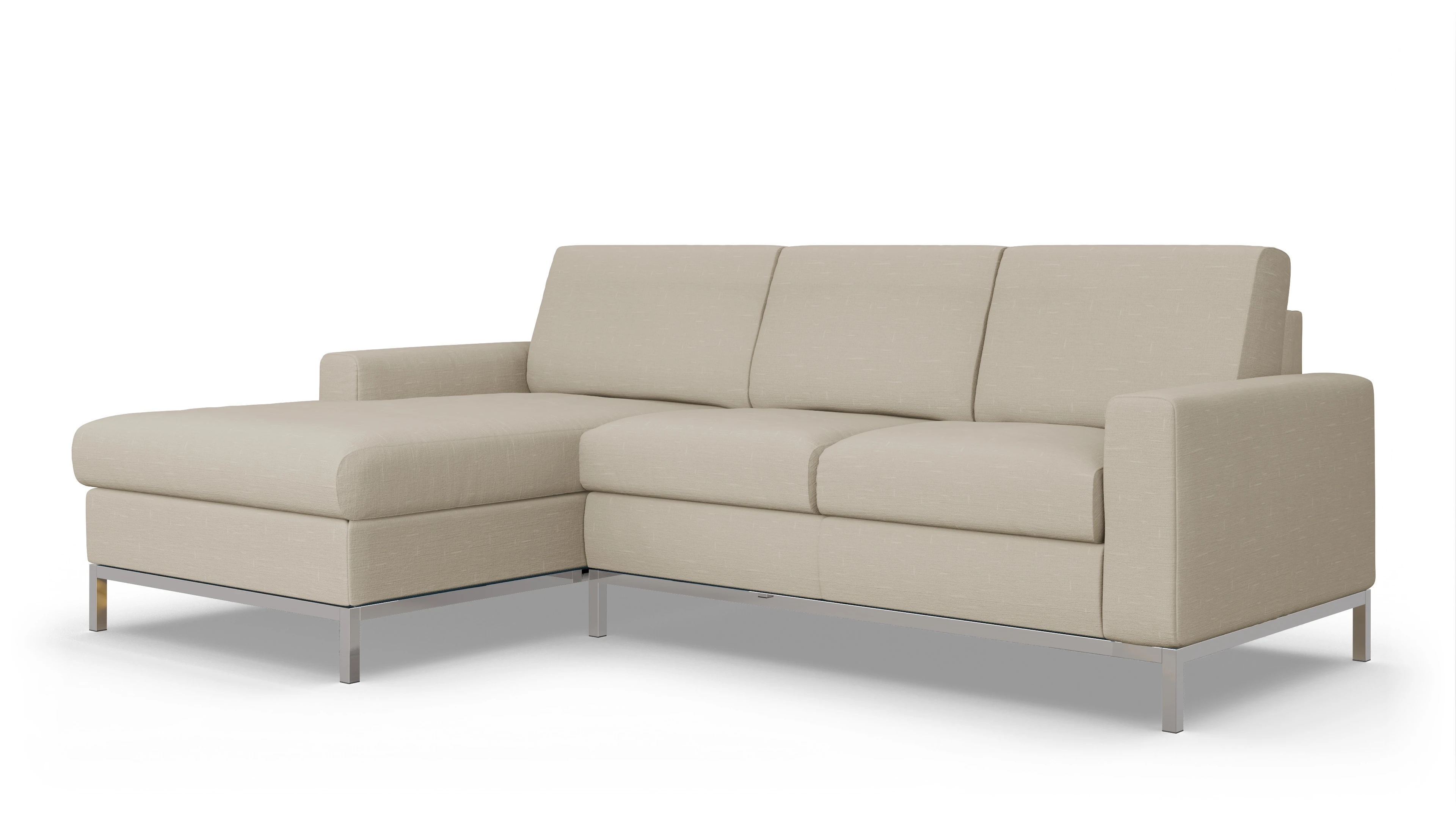 Ansicht des Produktes Paglia Sofa mit Rec links in Stoff beige