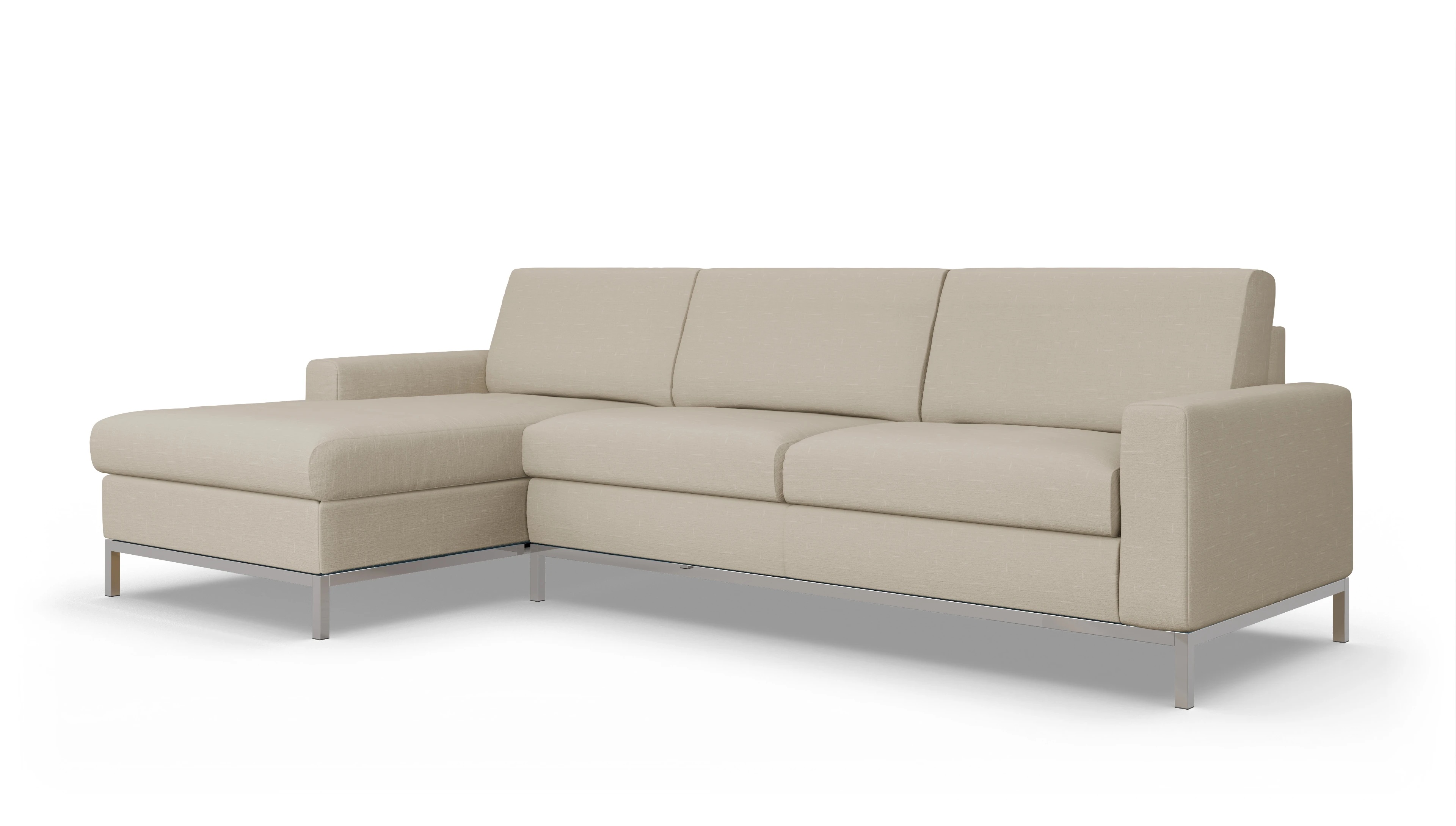 Ansicht des Produktes Paglia Sofa mit Rec links in Stoff beige