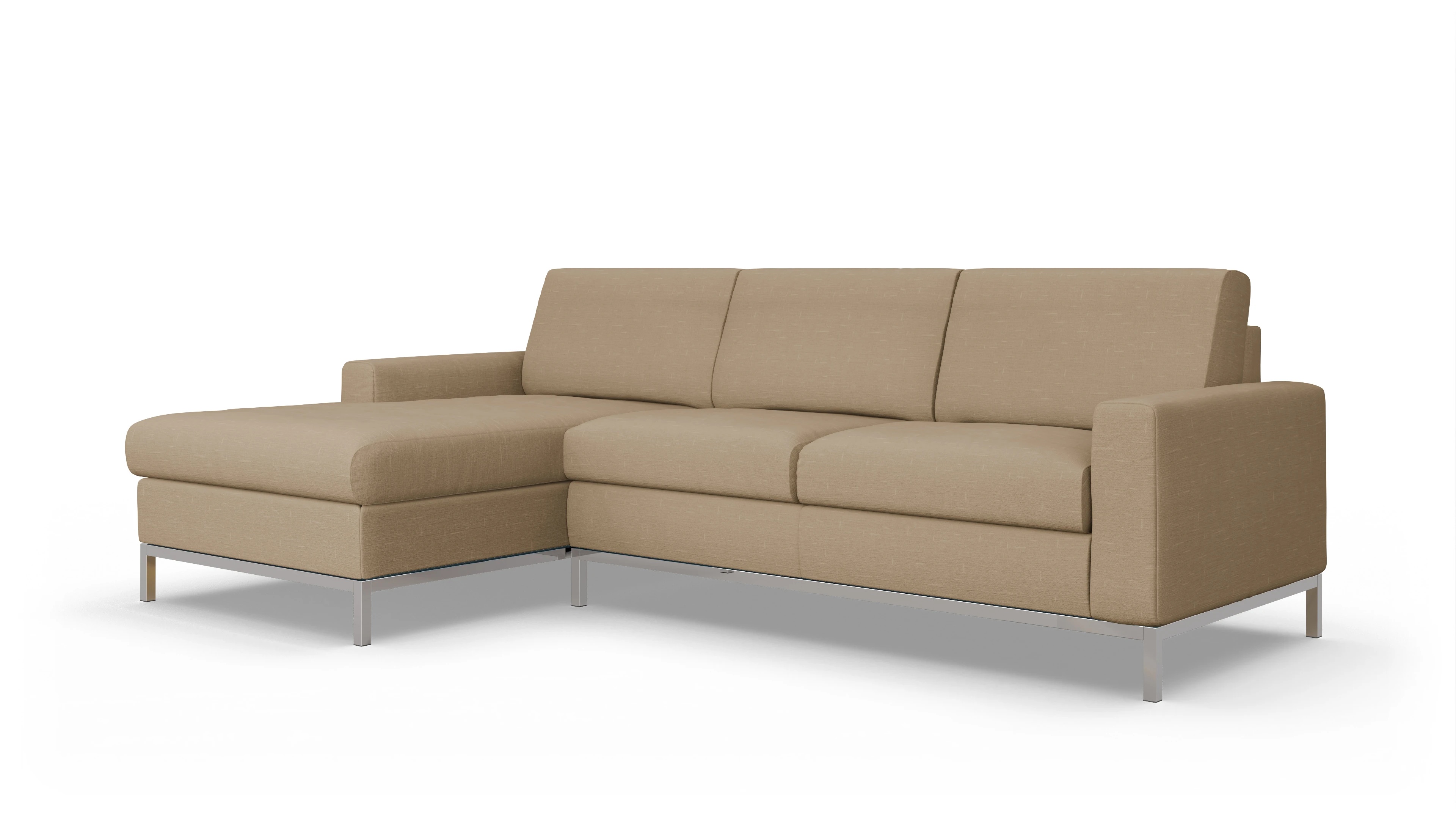 Ansicht des Produktes Paglia Sofa mit Rec links in Stoff braun