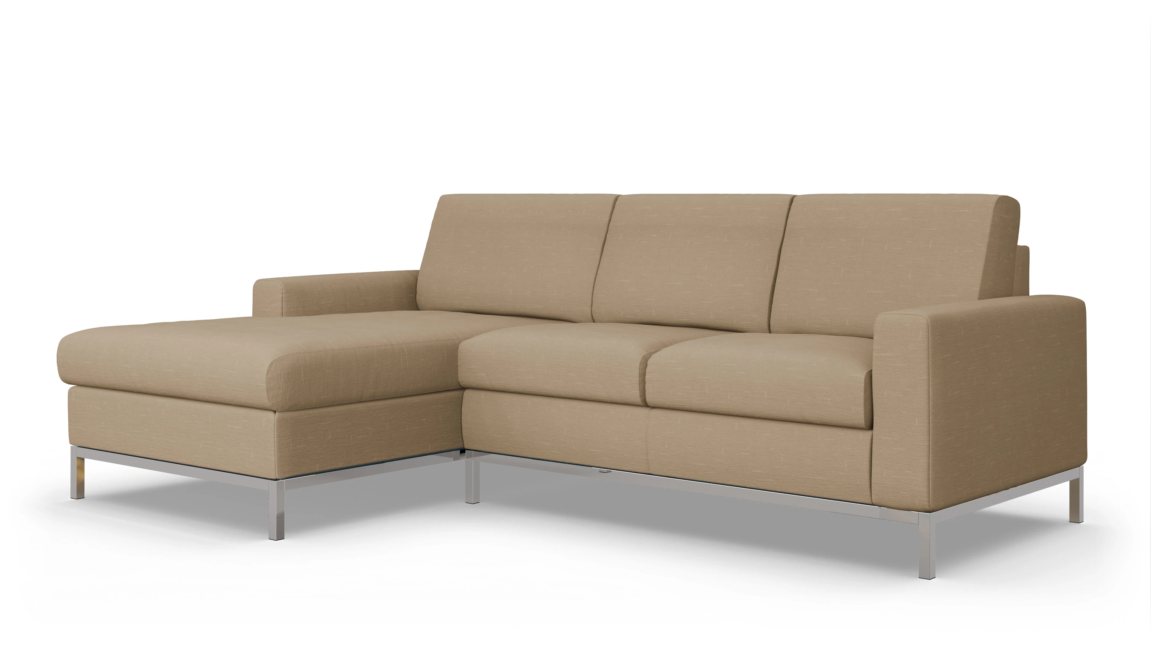 Ansicht des Produktes Paglia Sofa mit Rec links in Stoff braun
