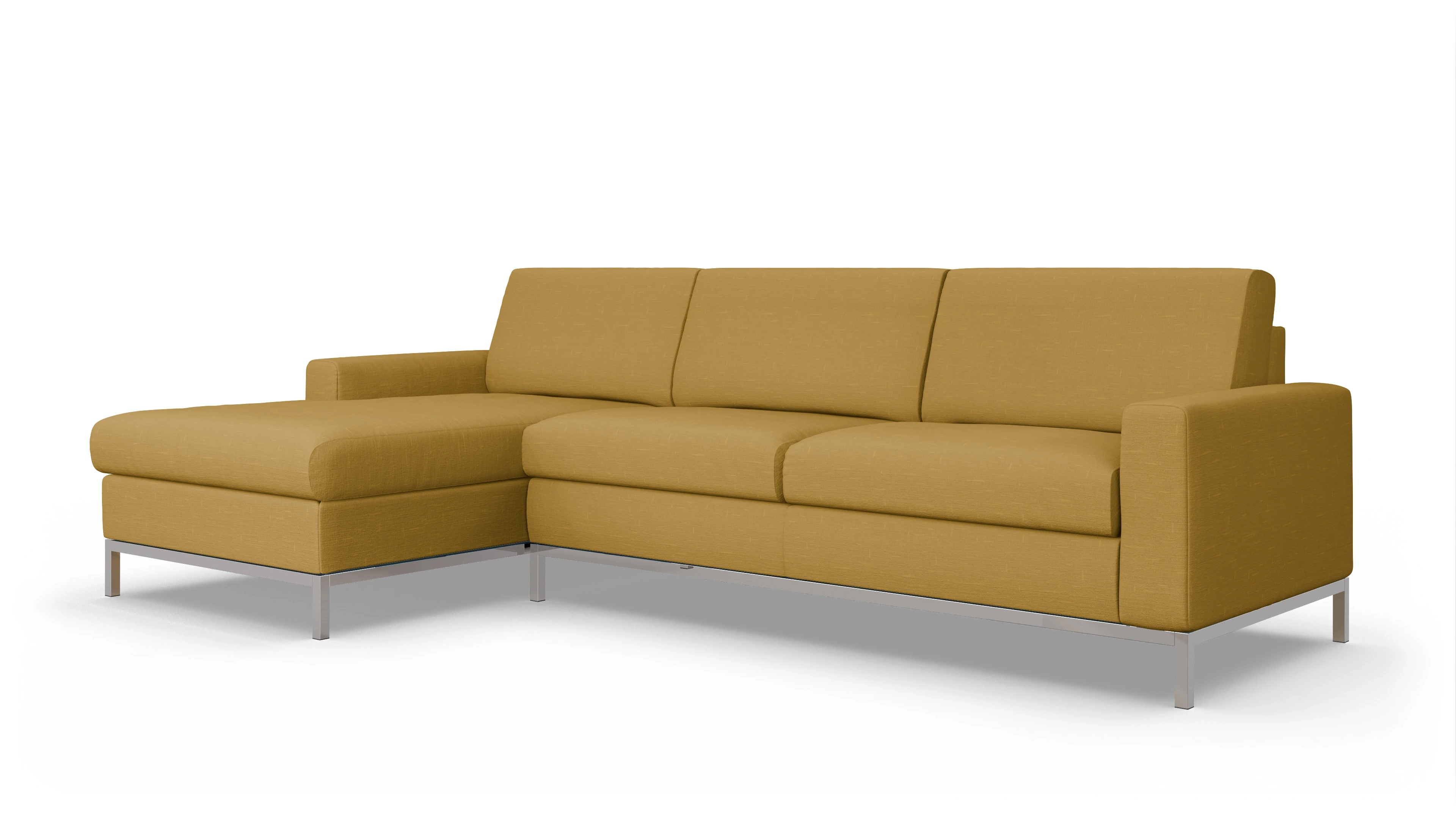 Ansicht des Produktes Paglia Sofa mit Rec links in Stoff gelb
