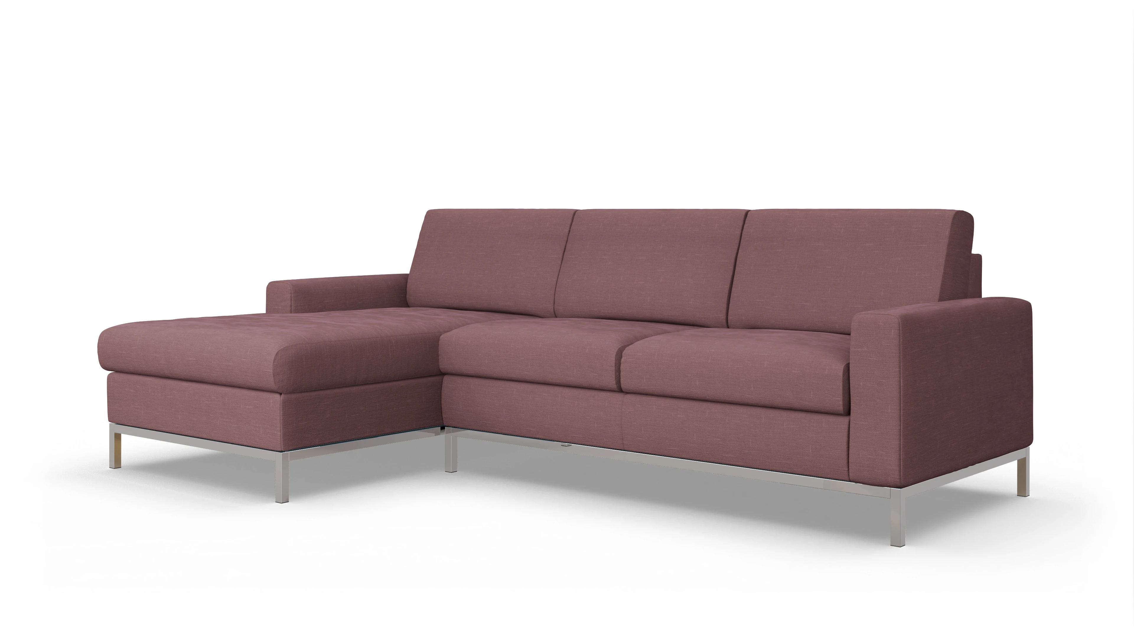 Ansicht des Produktes Paglia Sofa mit Rec links in Stoff rot