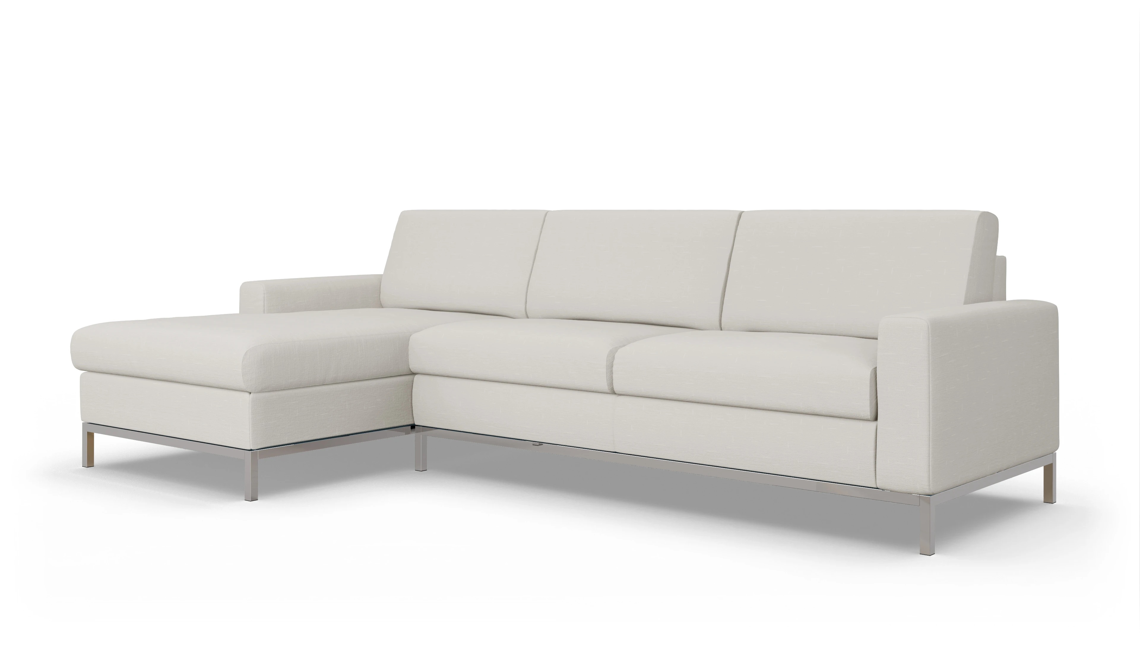 Ansicht des Produktes Paglia Sofa mit Rec links in Stoff weiß