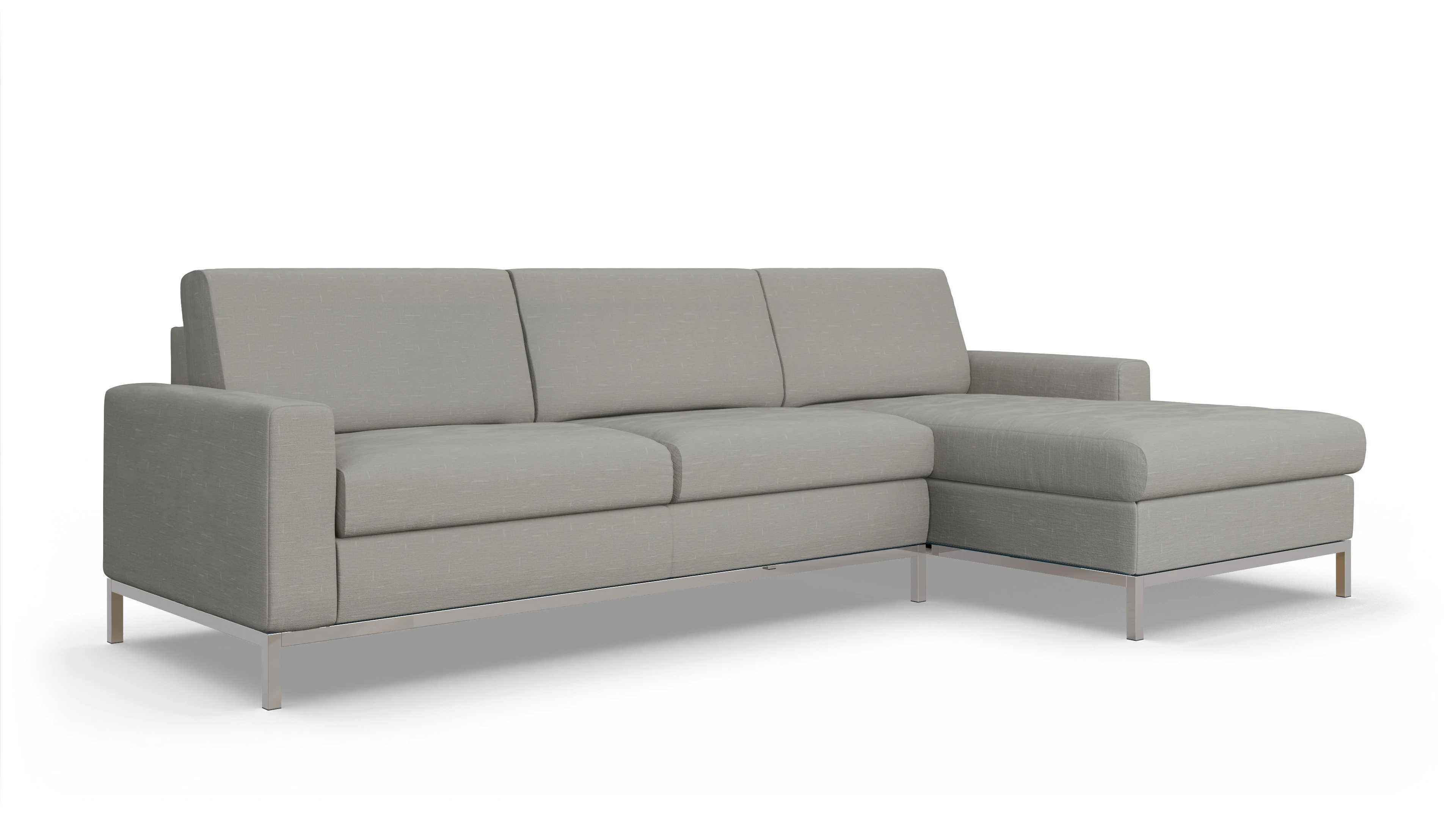 Ansicht des Produktes Paglia Sofa mit Rec rechts in Stoff grau