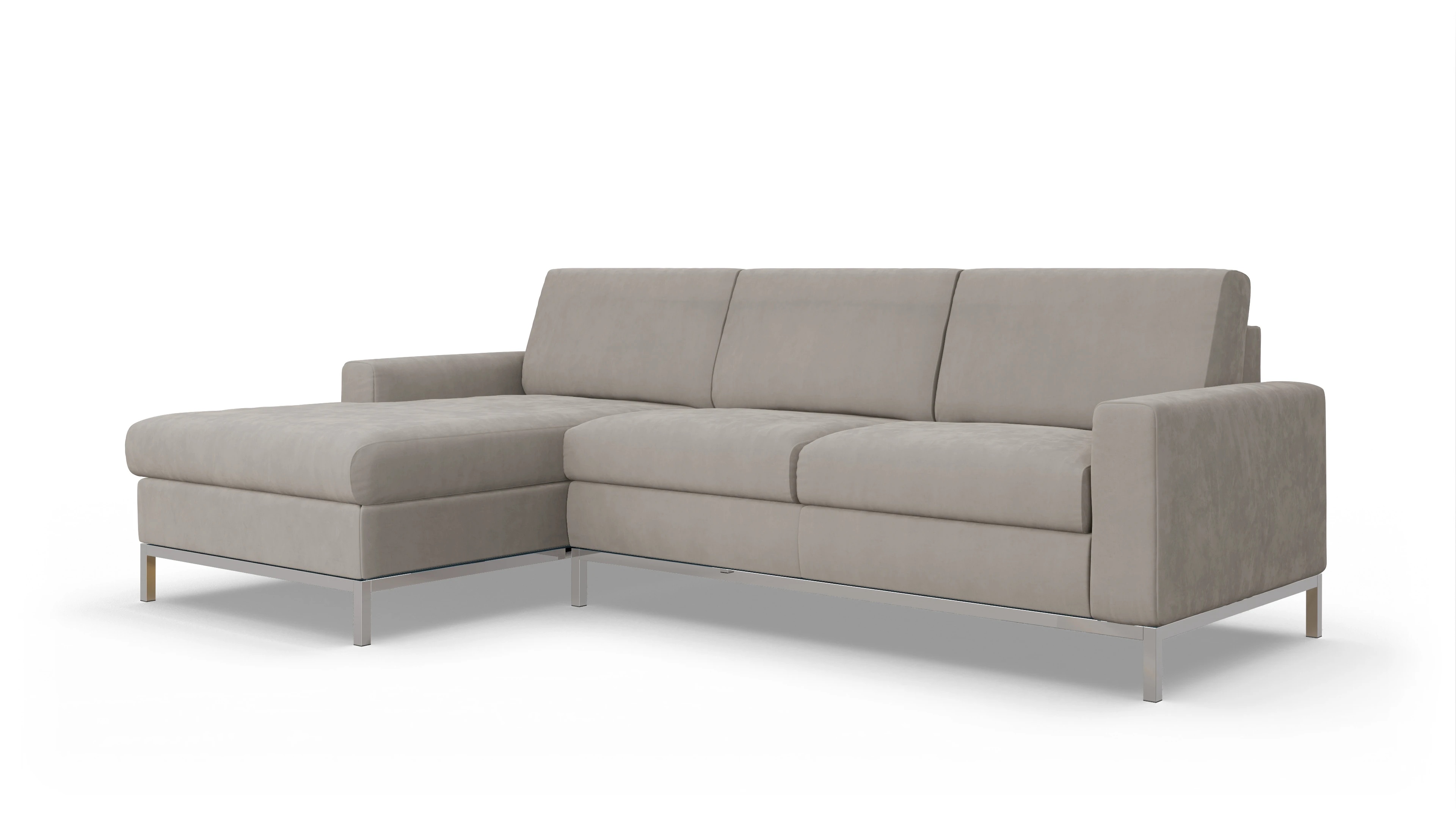 Ansicht des Produktes Paglia Sofa mit Rec links in Samt braun