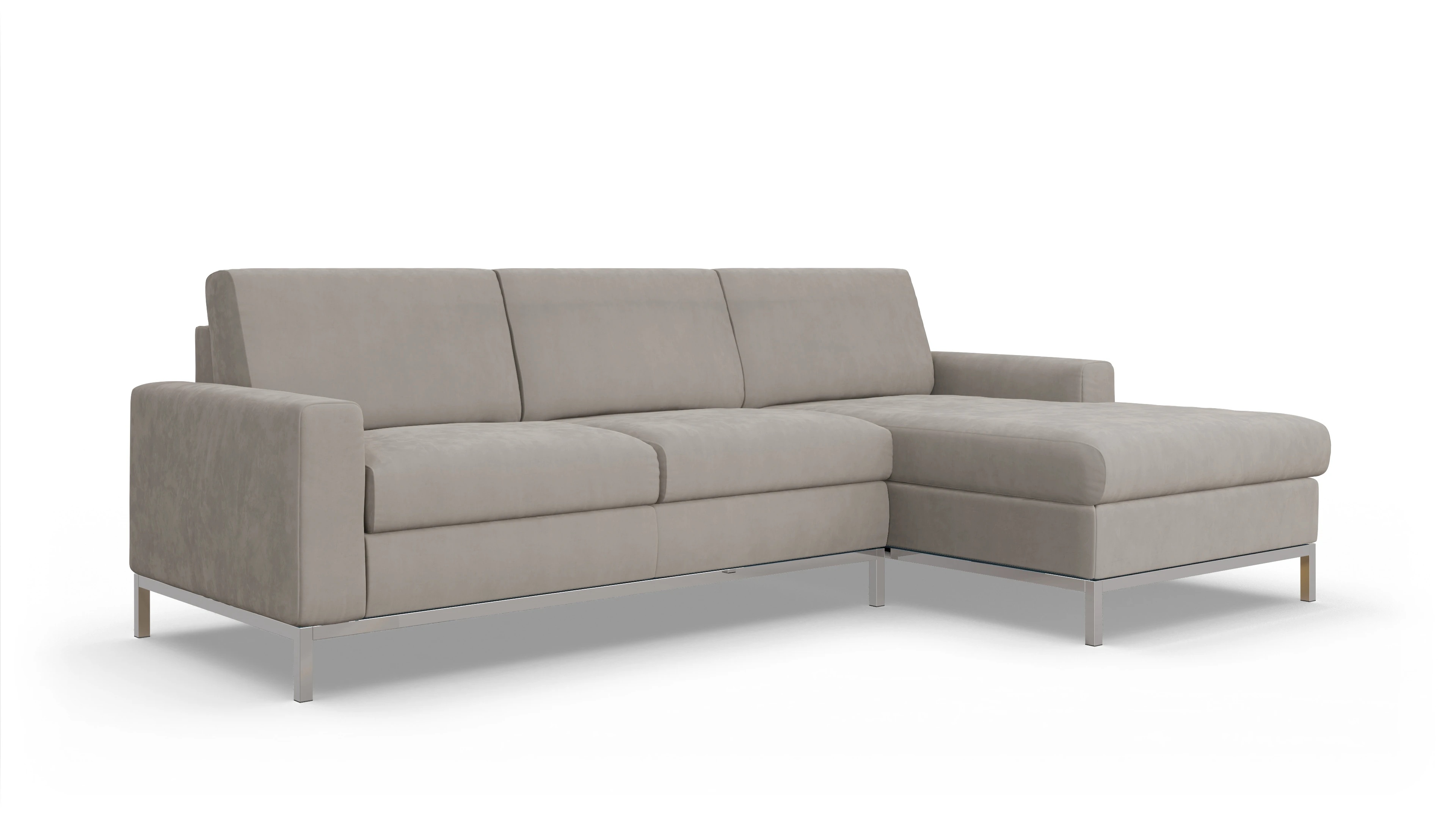 Ansicht des Produktes Paglia Sofa mit Rec rechts in Samt braun