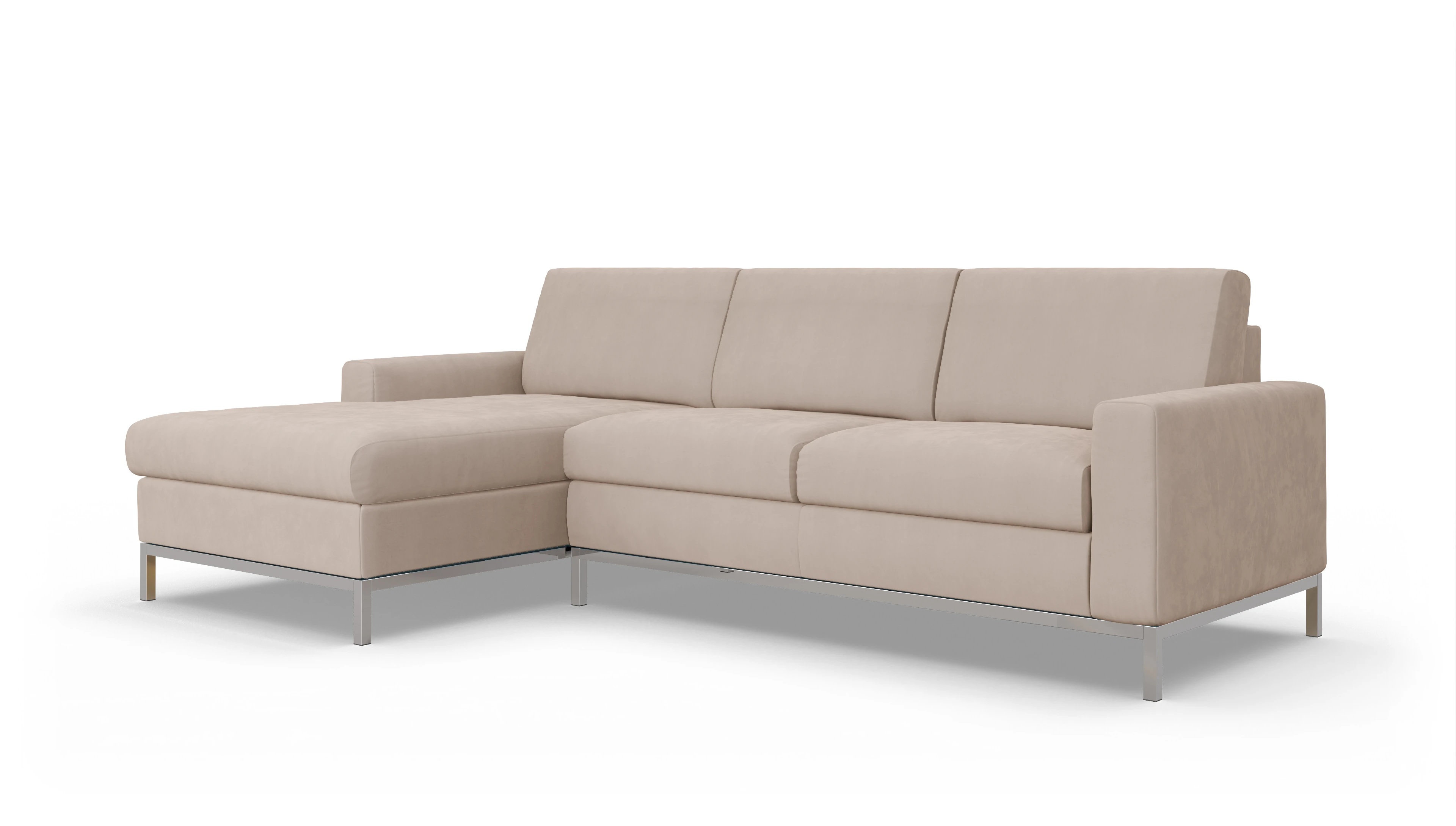 Ansicht des Produktes Paglia Sofa mit Rec links in Samt beige