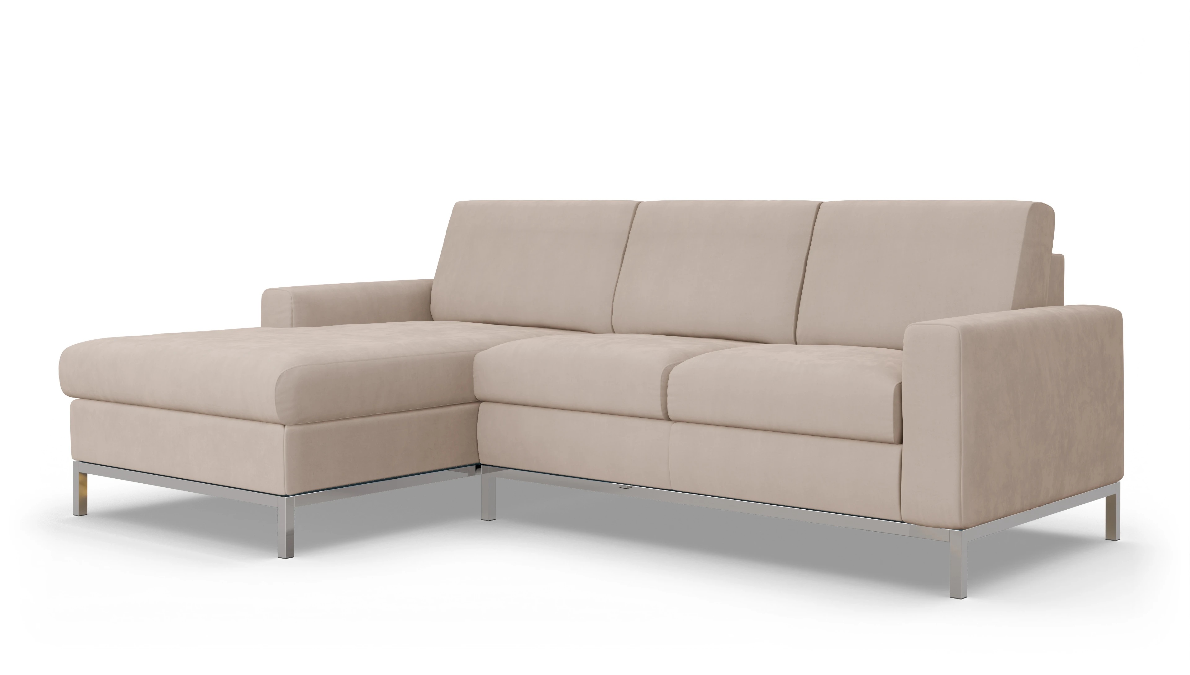 Ansicht des Produktes Paglia Sofa mit Rec links in Samt beige