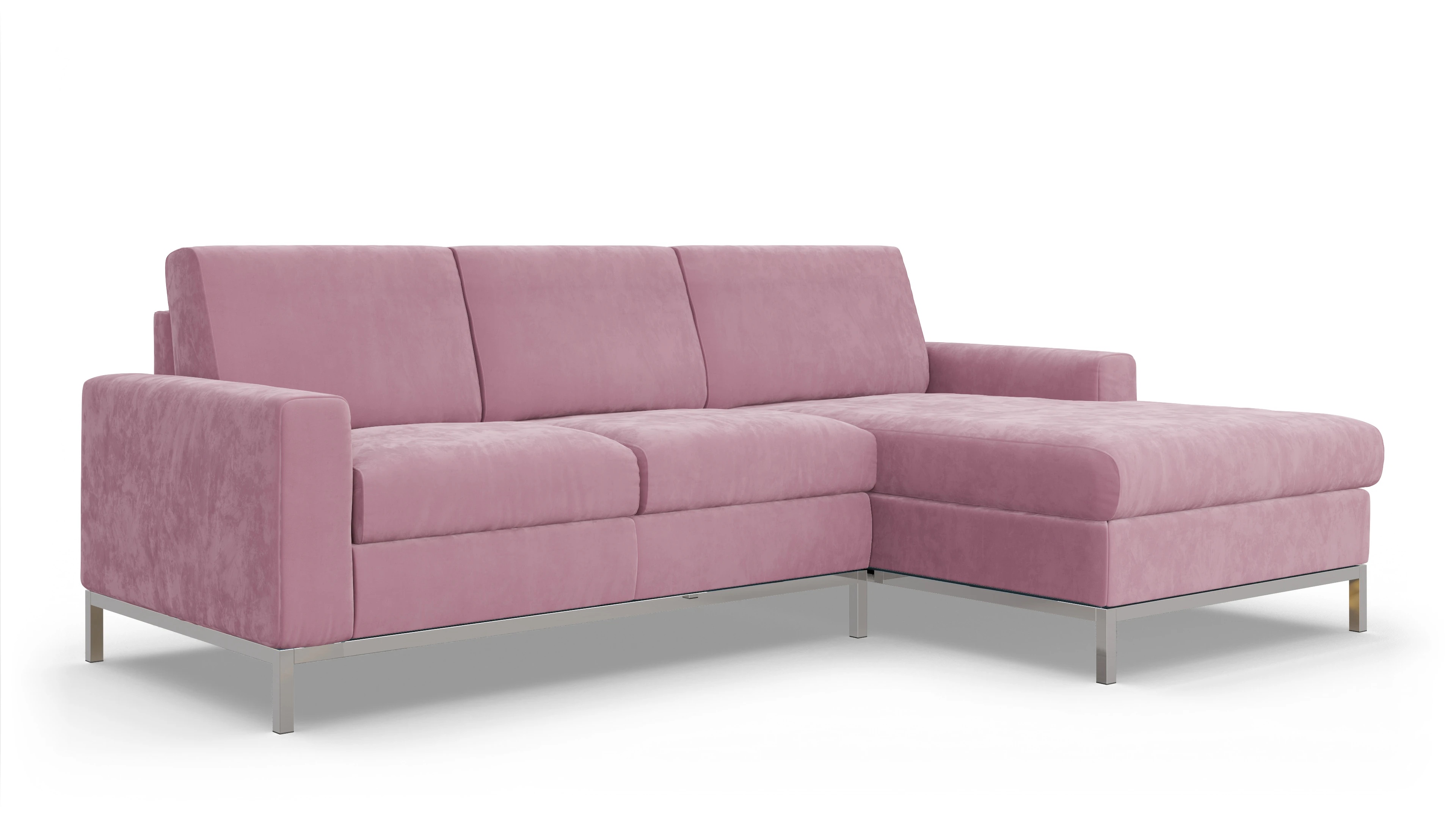 Ansicht des Produktes Paglia Sofa mit Rec rechts in Samt rot