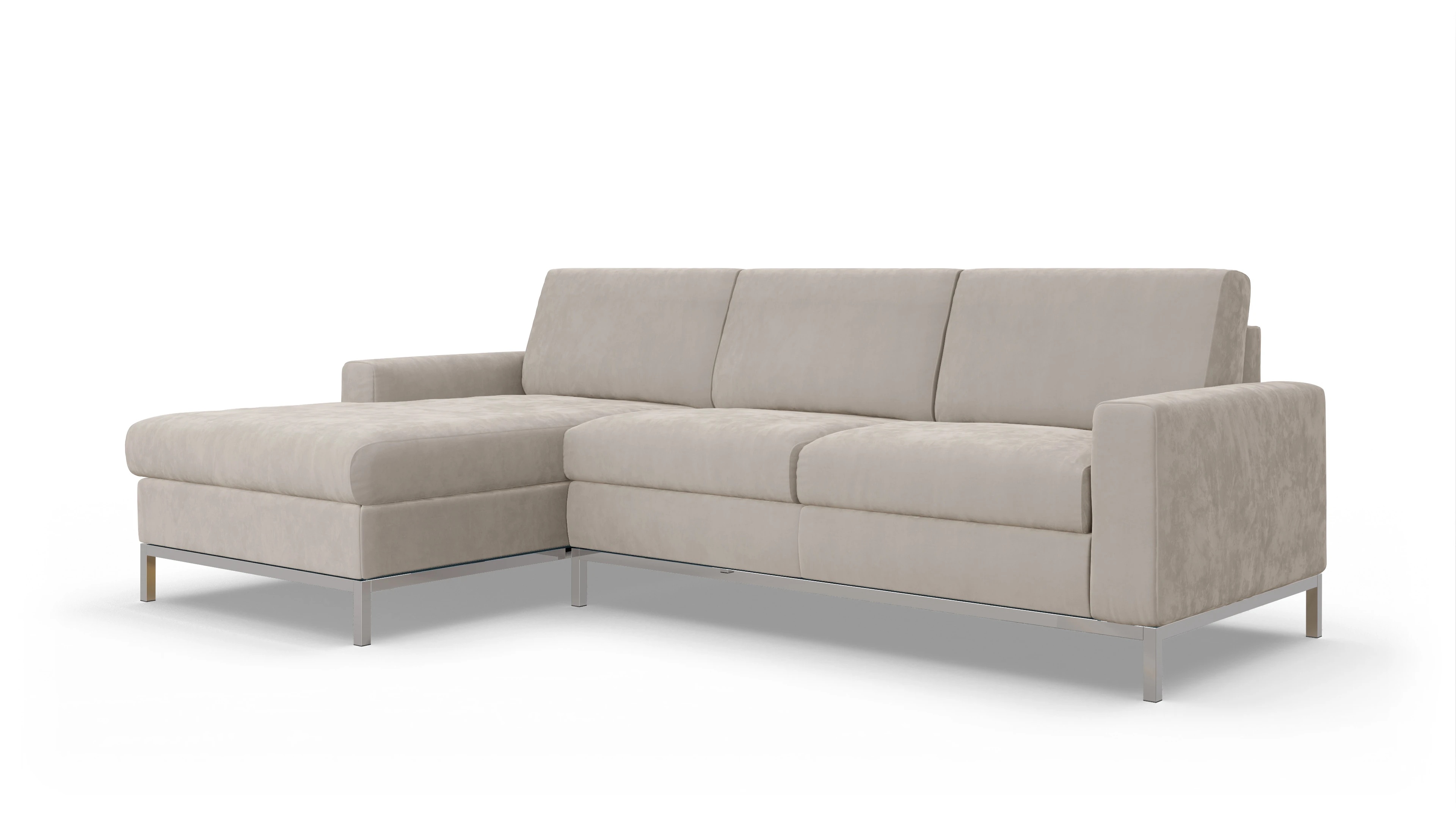 Ansicht des Produktes Paglia Sofa mit Rec links in Samt grau