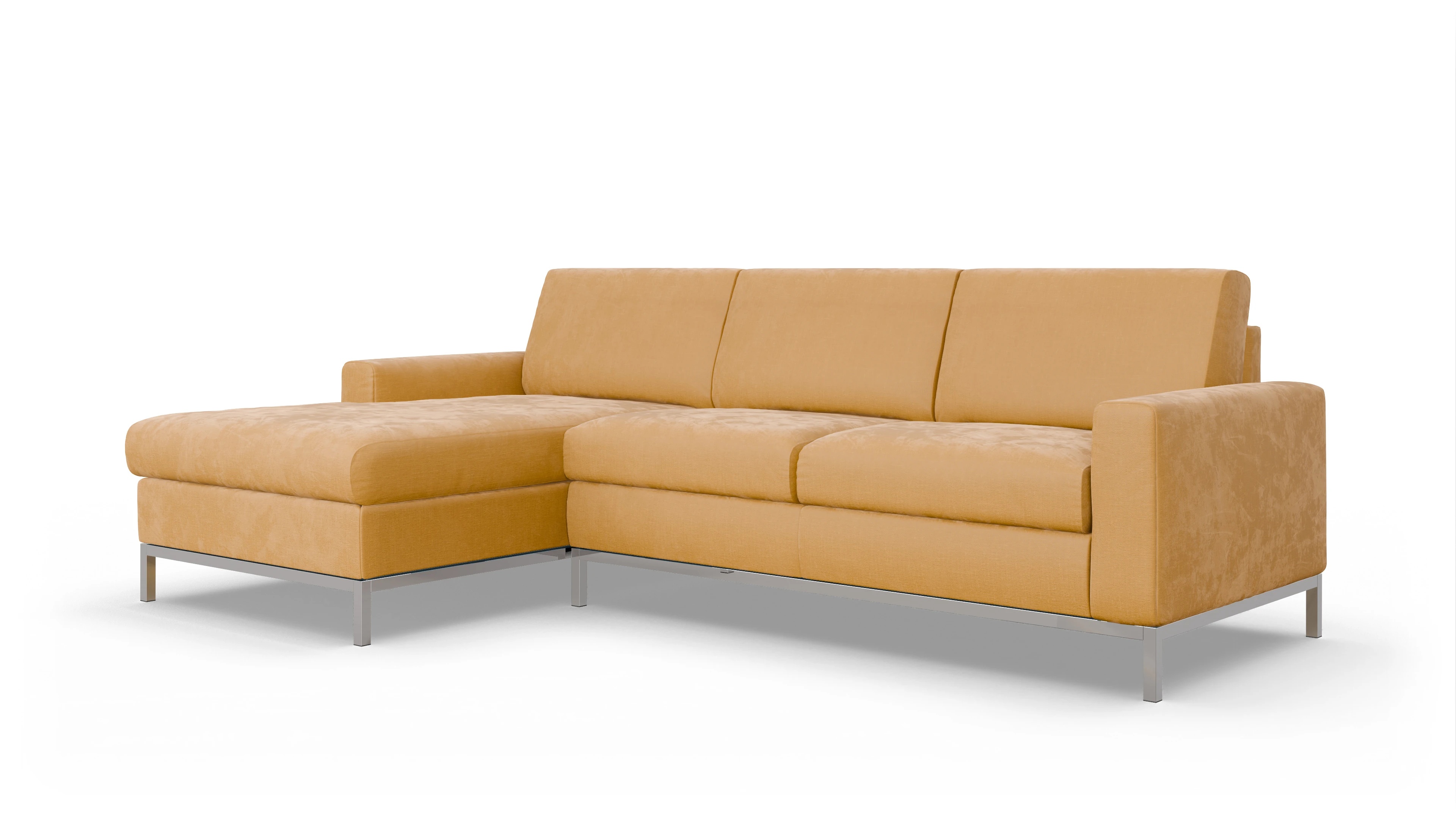 Ansicht des Produktes Paglia Sofa mit Rec links in Stoff gelb