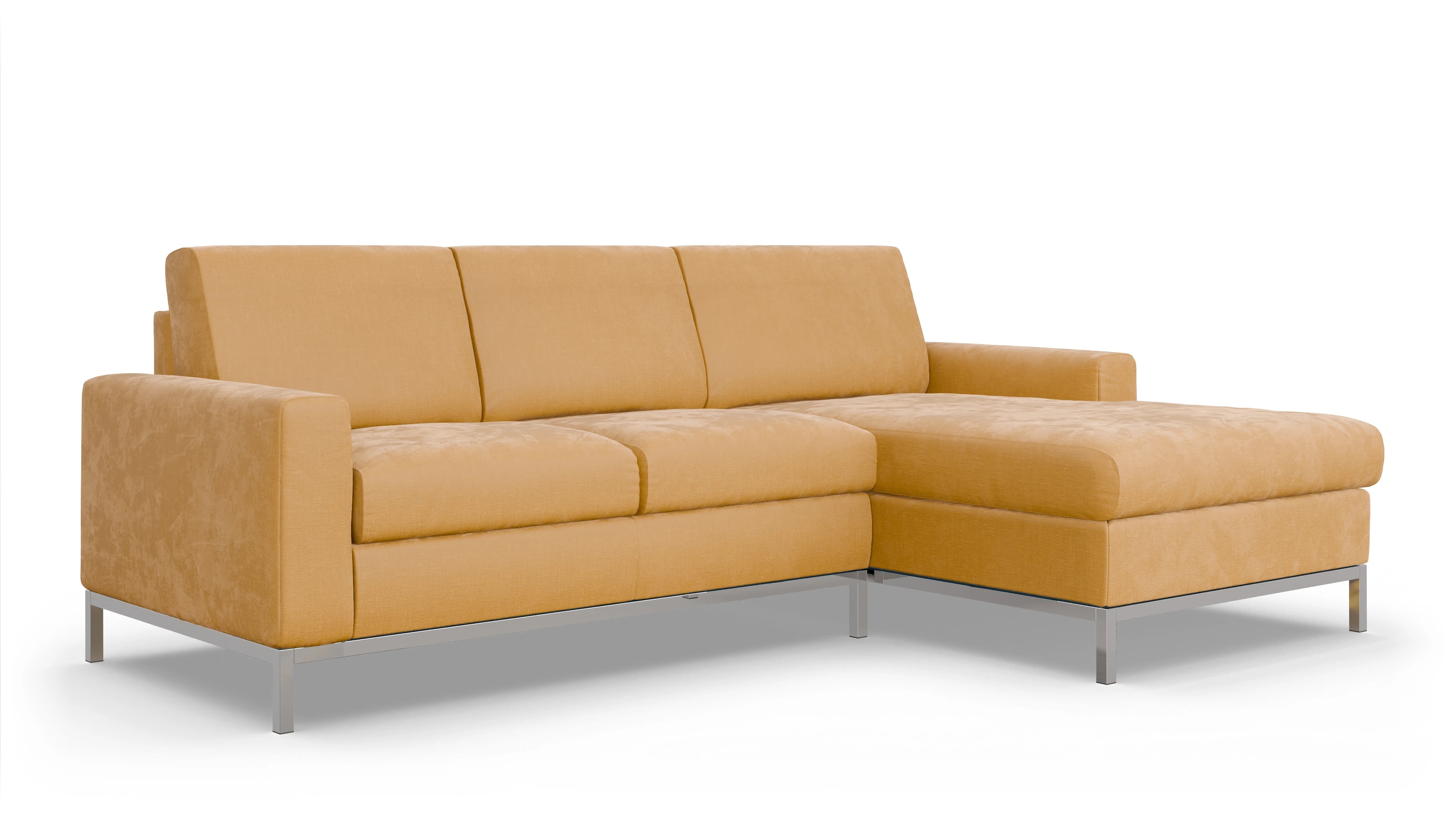 Ansicht des Produktes Paglia Sofa mit Rec rechts in Stoff gelb