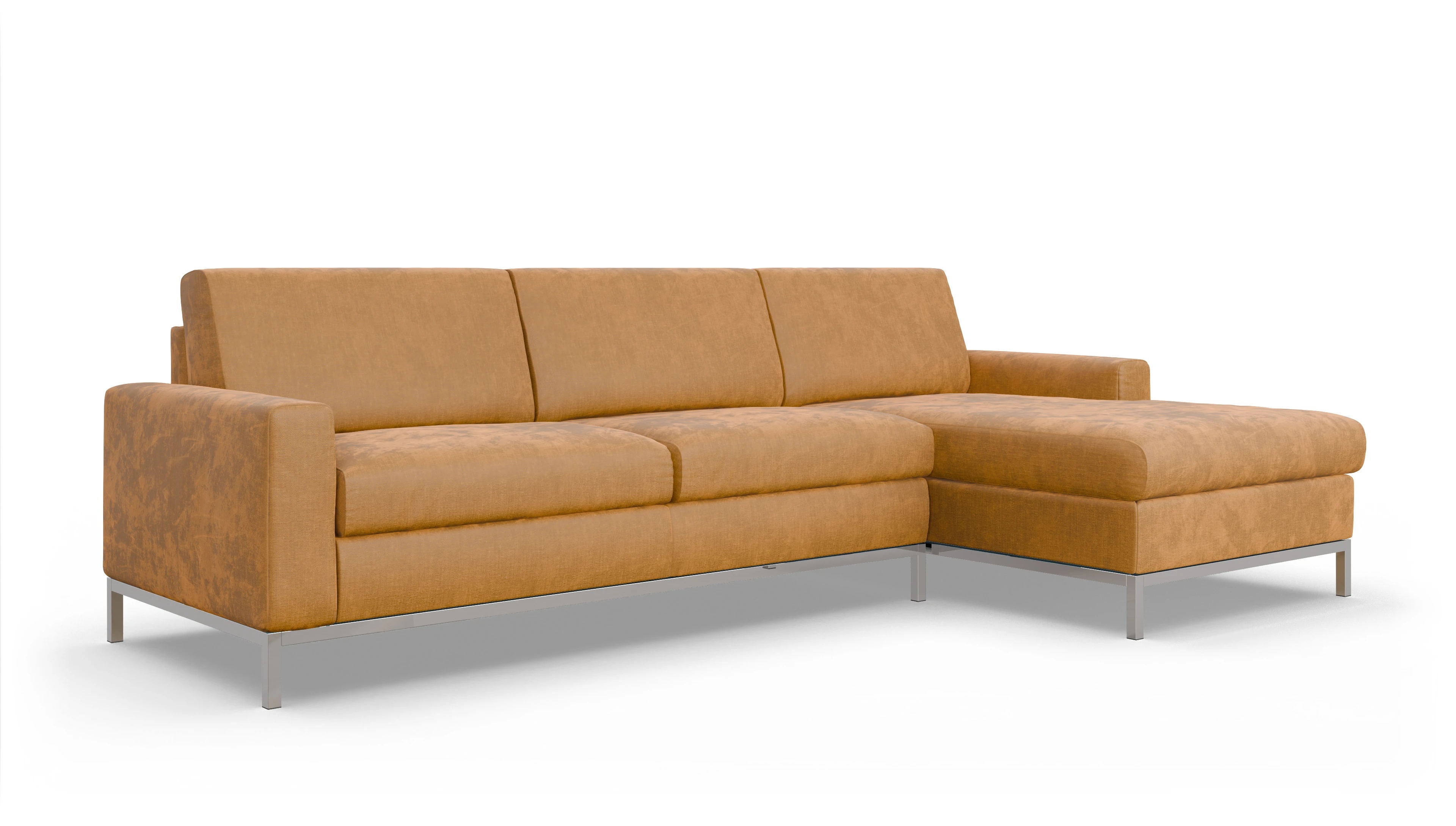 Ansicht des Produktes Paglia Sofa mit Rec rechts in Stoff braun