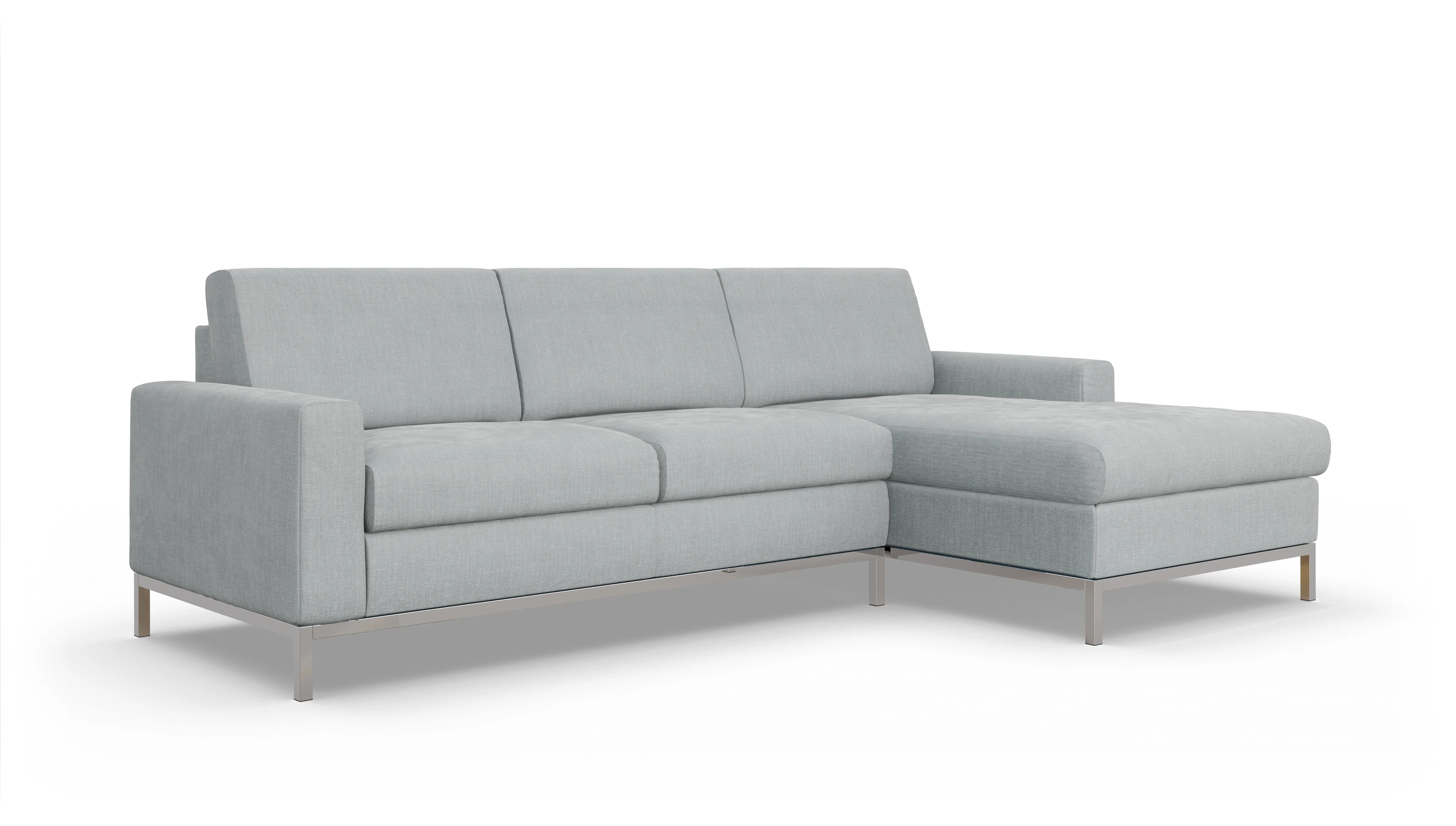 Ansicht des Produktes Paglia Sofa mit Rec rechts in Stoff grau
