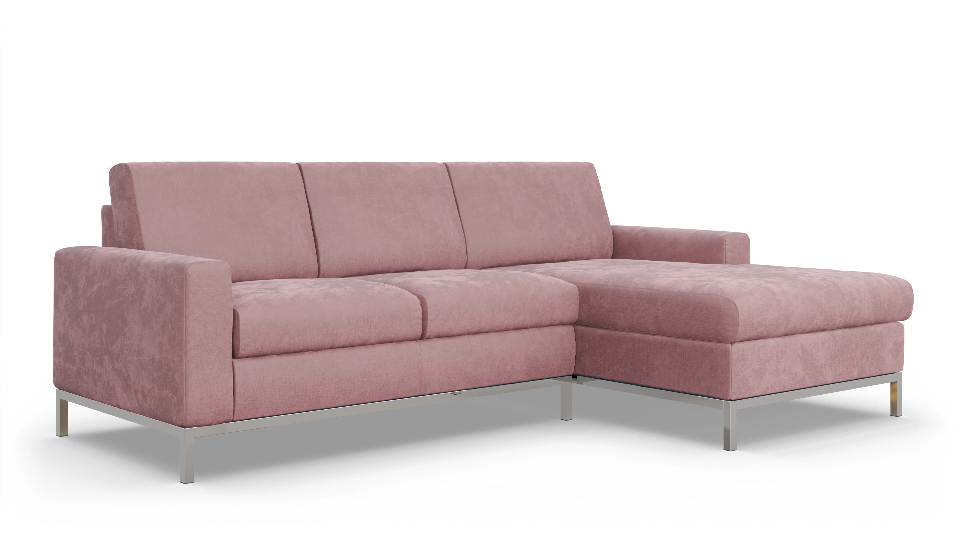 Eck-Schlafsofa Paglia in Stoff Ansicht des Produktes Paglia Sofa mit Rec rechts in Stoff rot