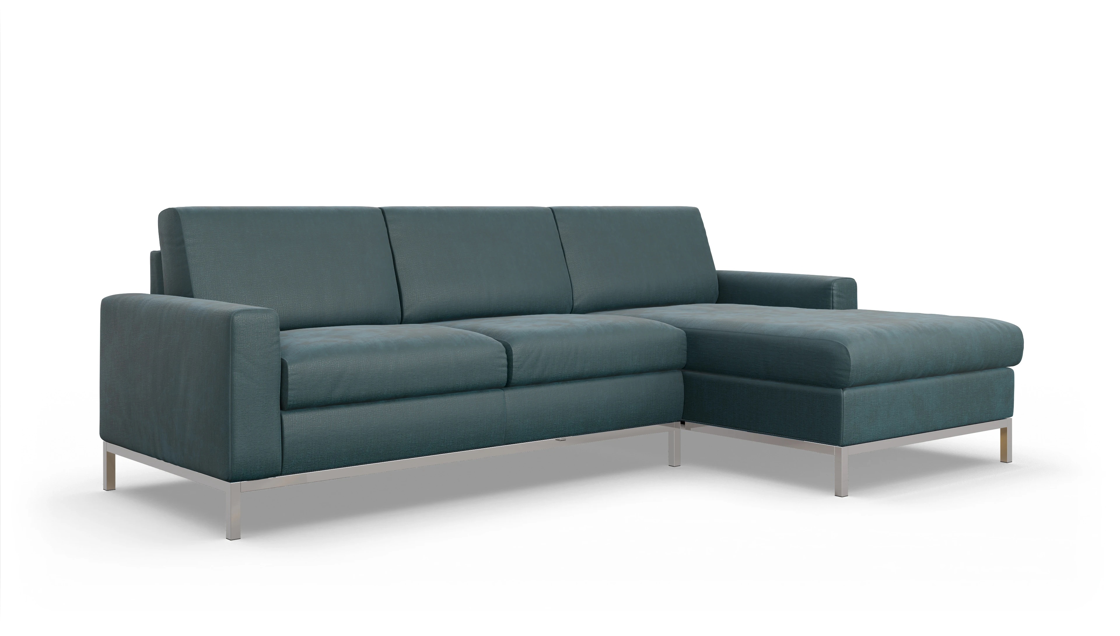 Ansicht des Produktes Paglia Sofa mit Rec rechts in Stoff grün