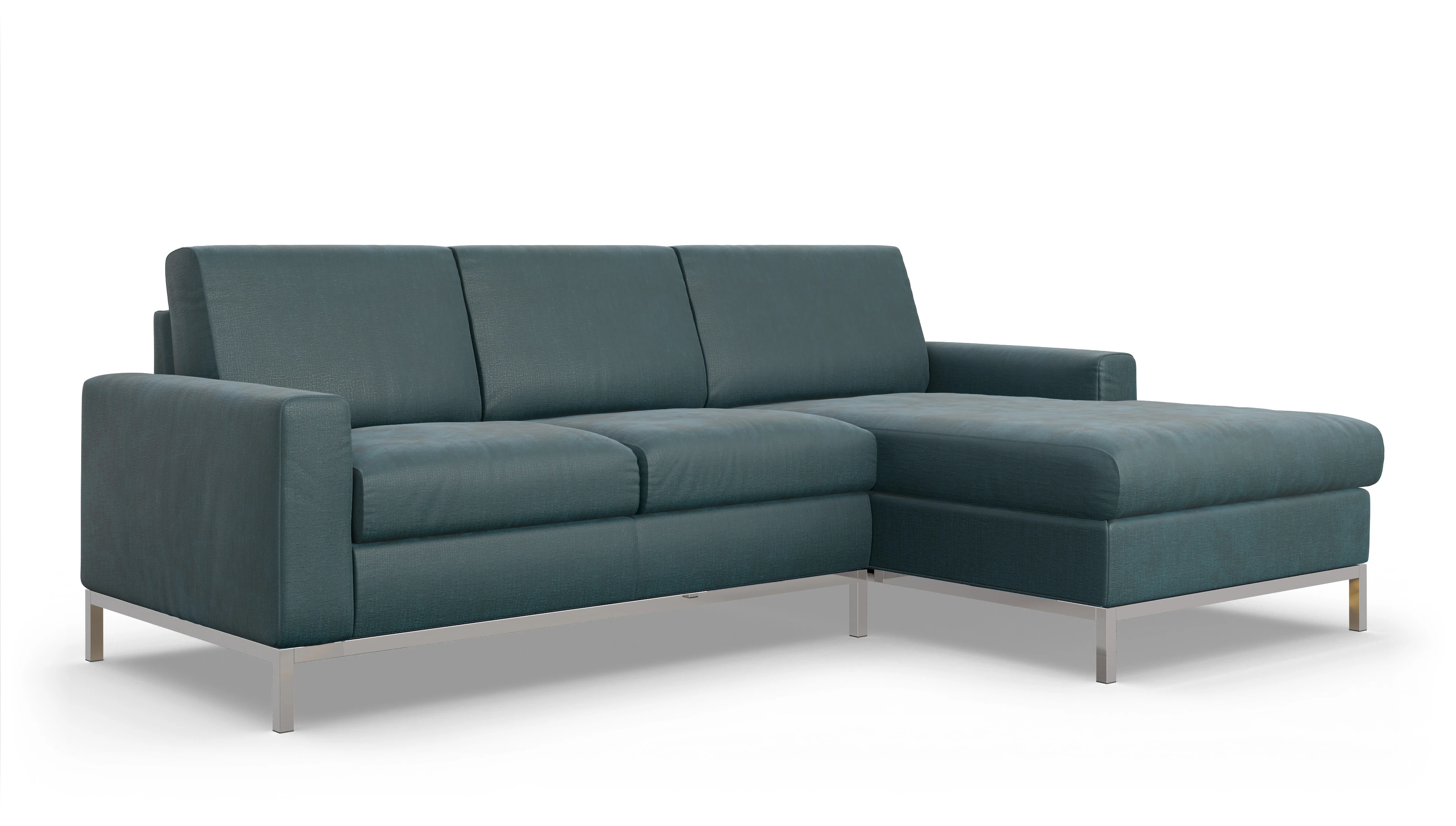 Ansicht des Produktes Paglia Sofa mit Rec rechts in Stoff grün