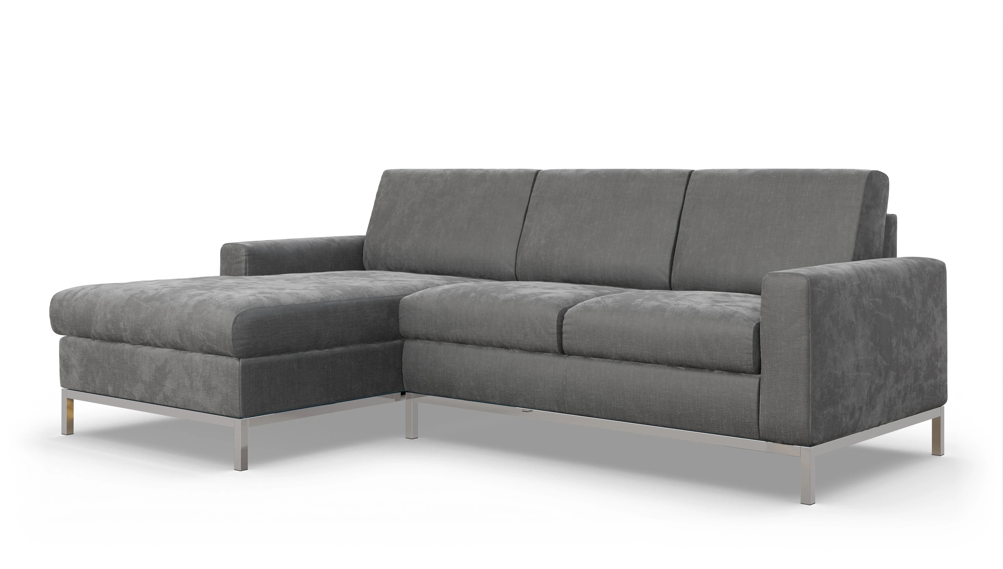 Ansicht des Produktes Paglia Sofa mit Rec links in Stoff grau