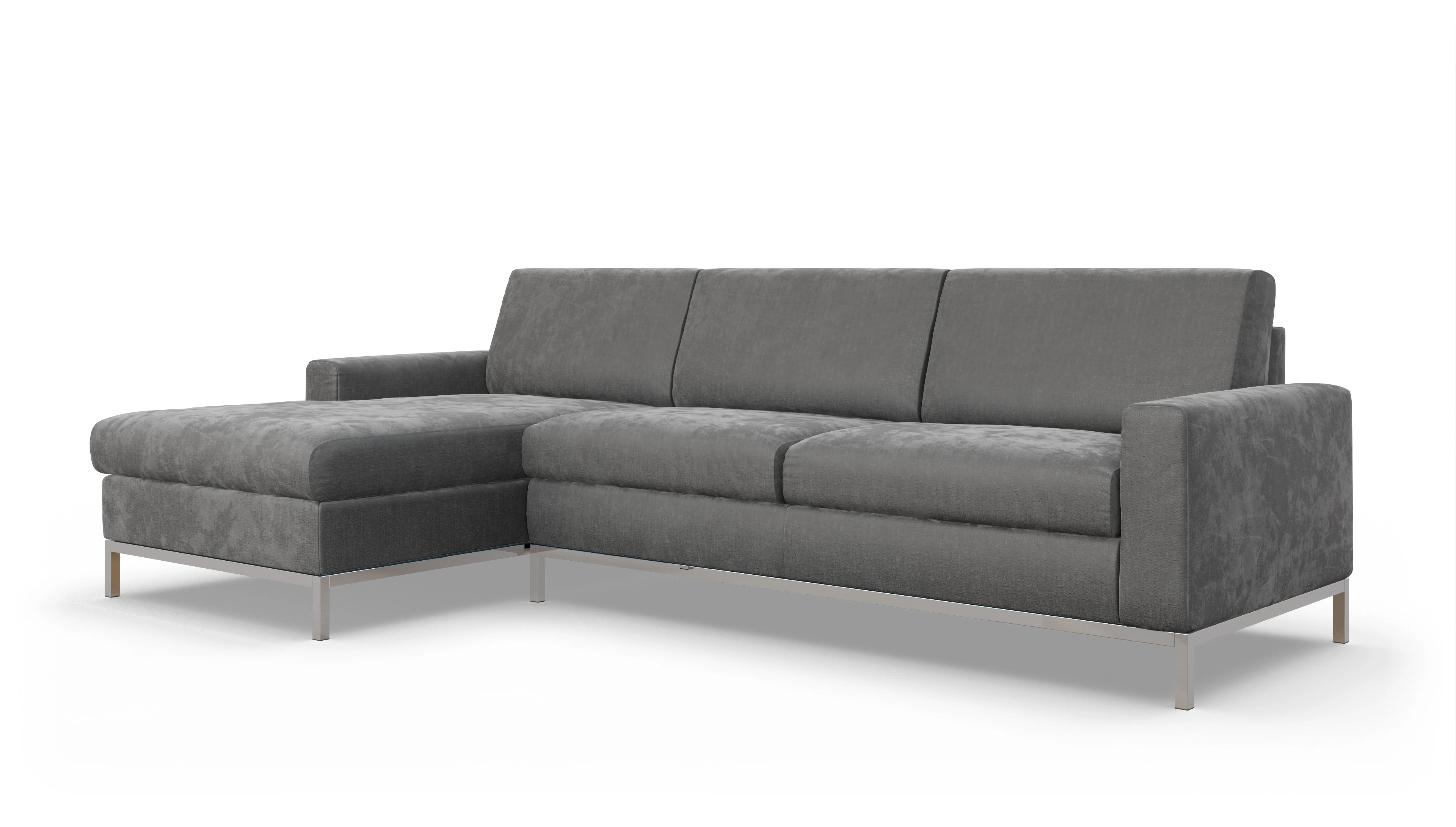 Ansicht des Produktes Paglia Sofa mit Rec links in Stoff grau