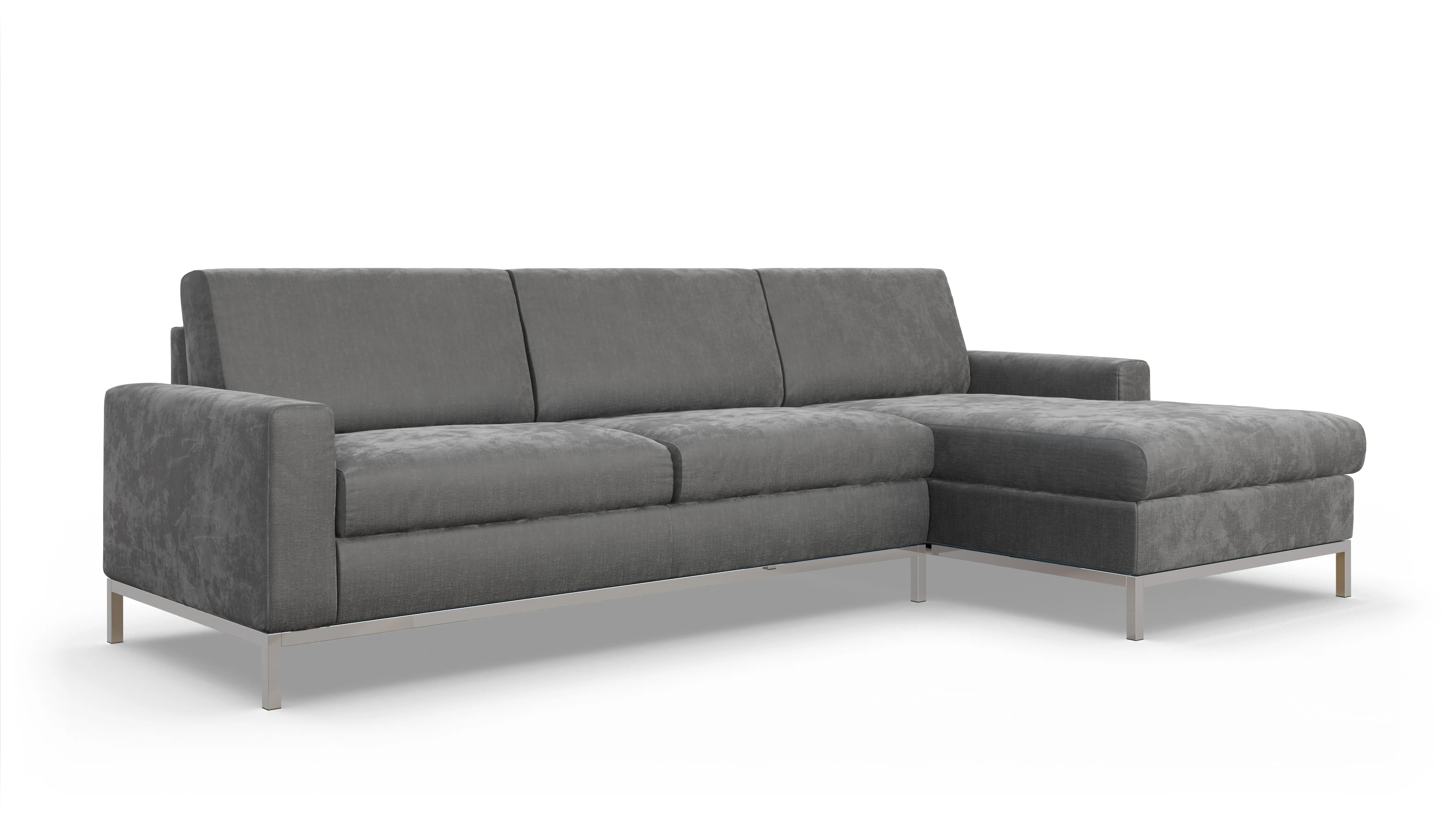 Ansicht des Produktes Paglia Sofa mit Rec rechts in Stoff grau