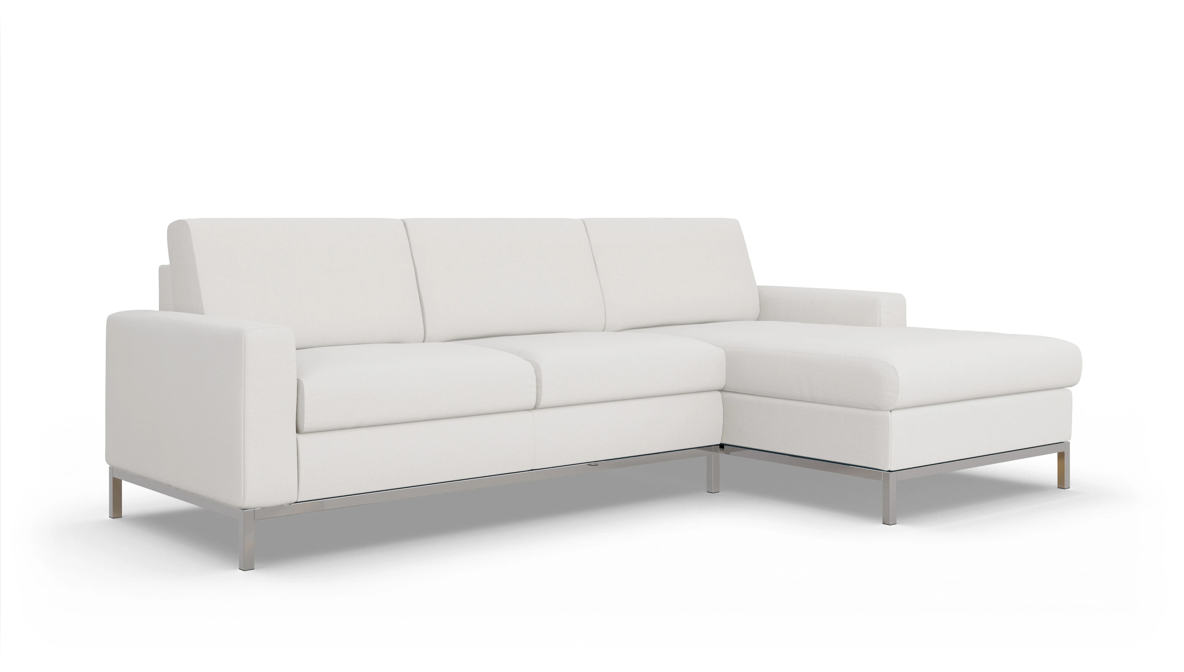 Ansicht des Produktes Paglia Sofa mit Rec rechts in Stoff weiß