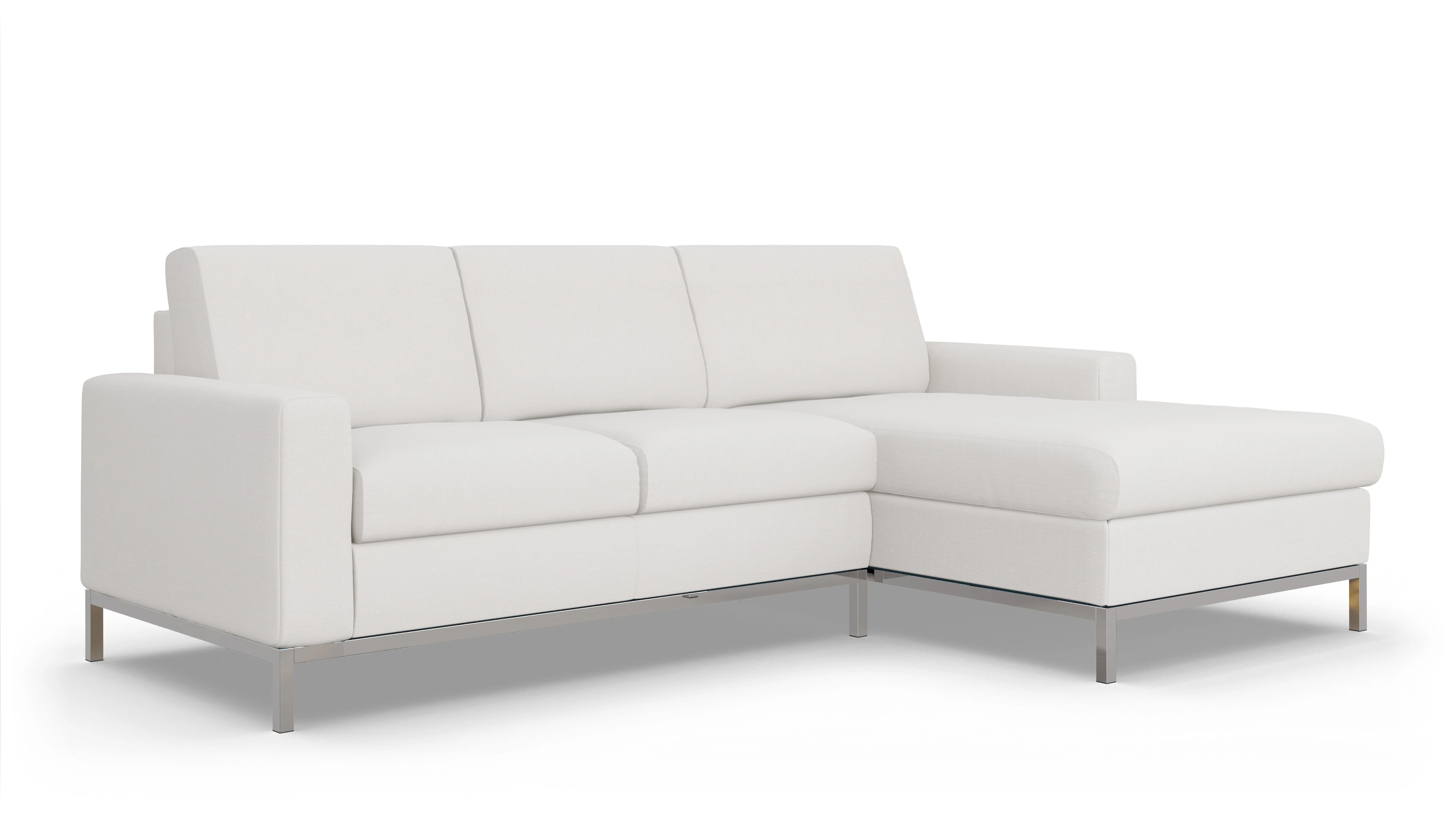 Ansicht des Produktes Paglia Sofa mit Rec rechts in Stoff weiß