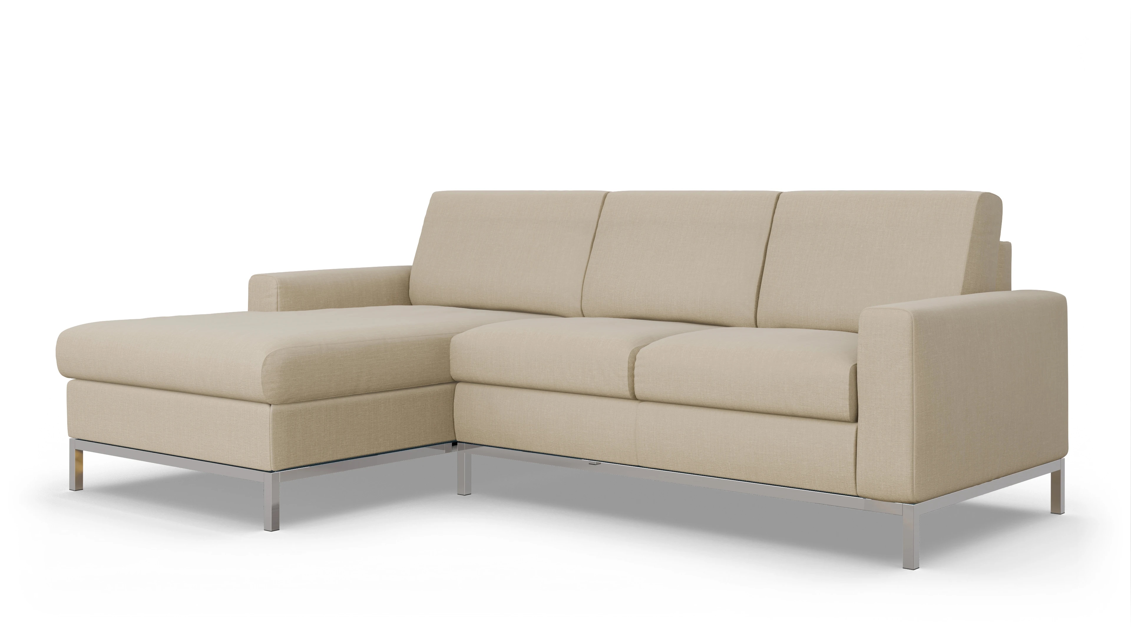 Ansicht des Produktes Paglia Sofa mit Rec links in Stoff beige