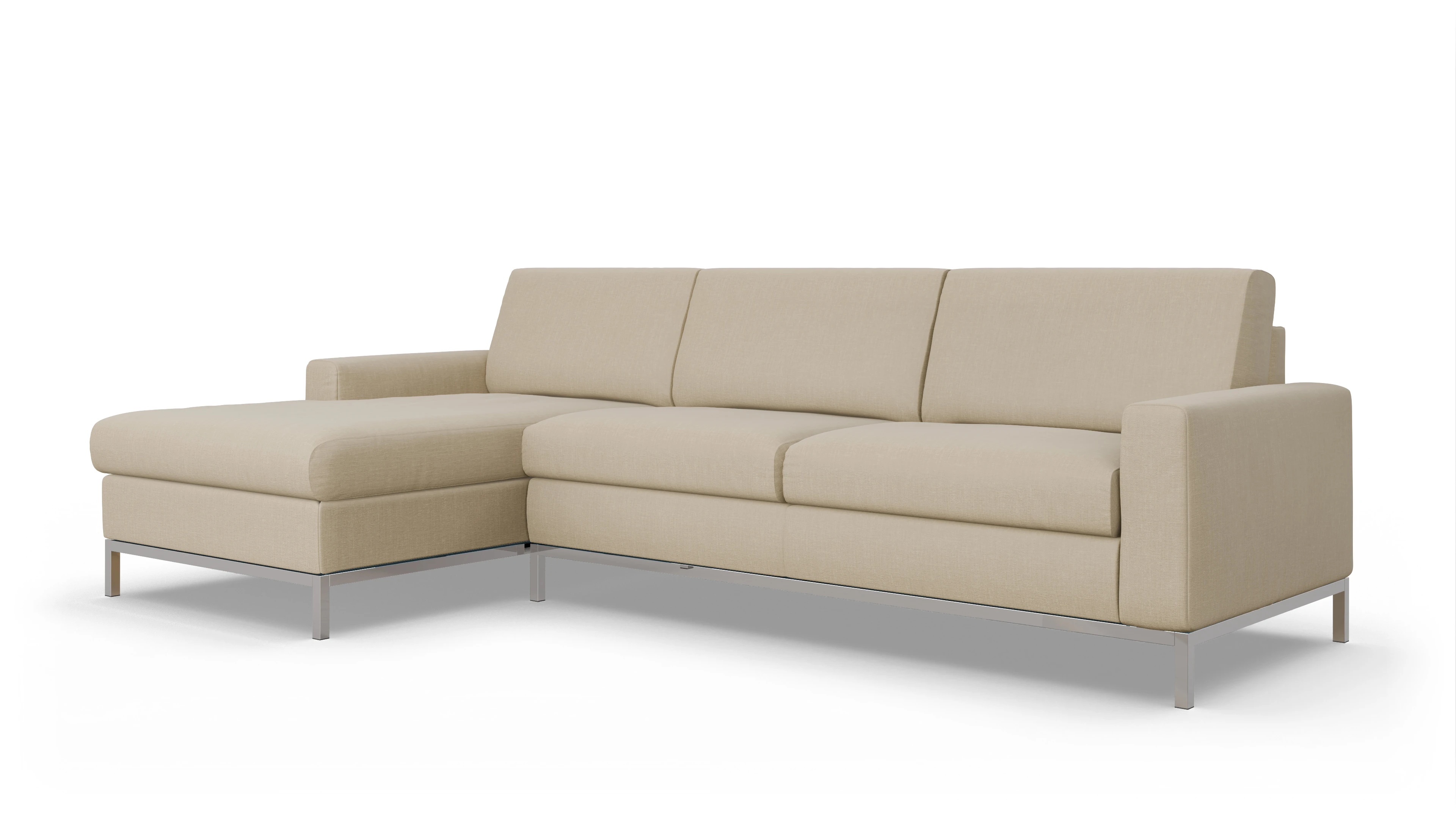 Ansicht des Produktes Paglia Sofa mit Rec links in Stoff beige