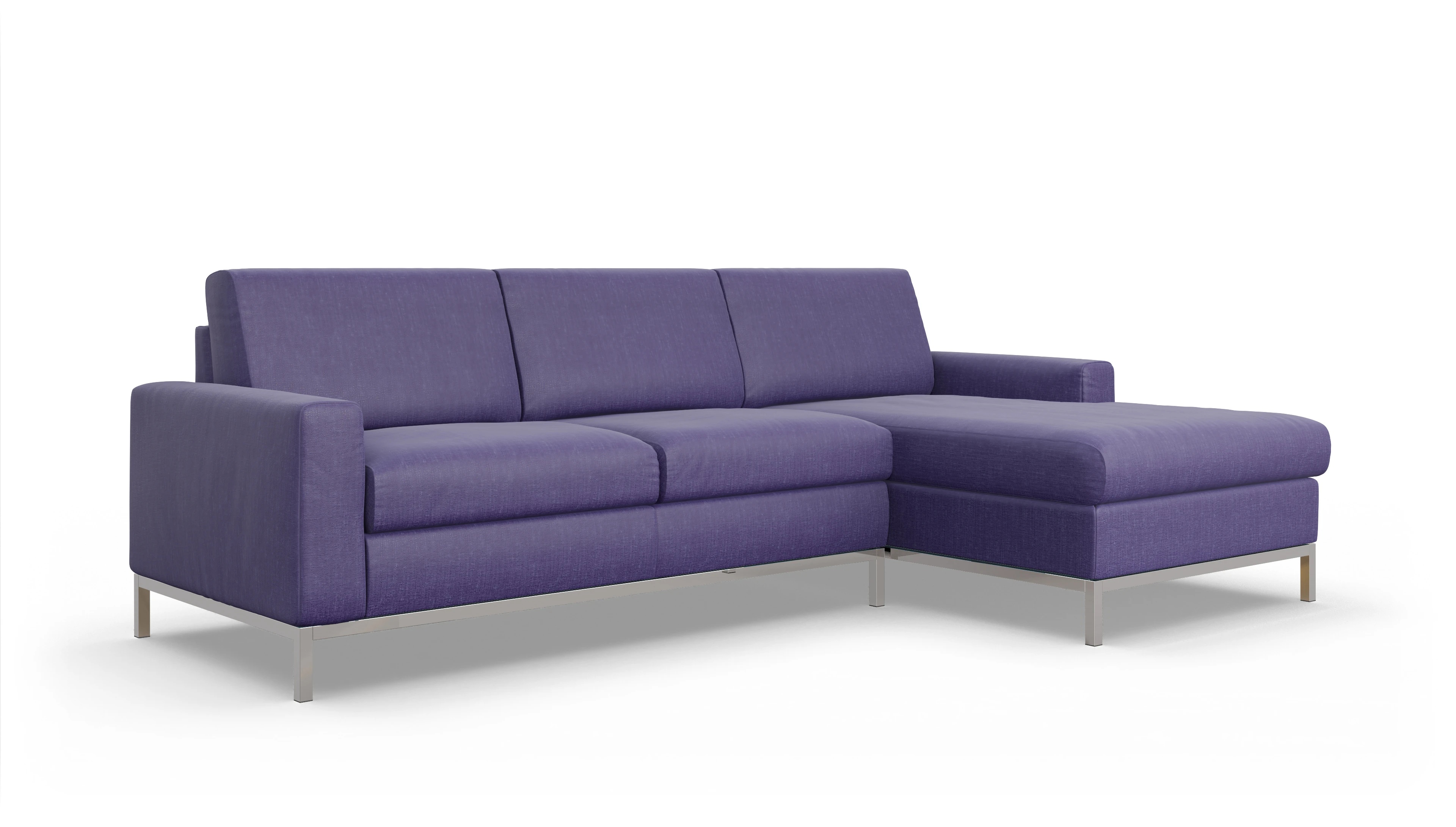 Ansicht des Produktes Paglia Sofa mit Rec rechts in Stoff blau