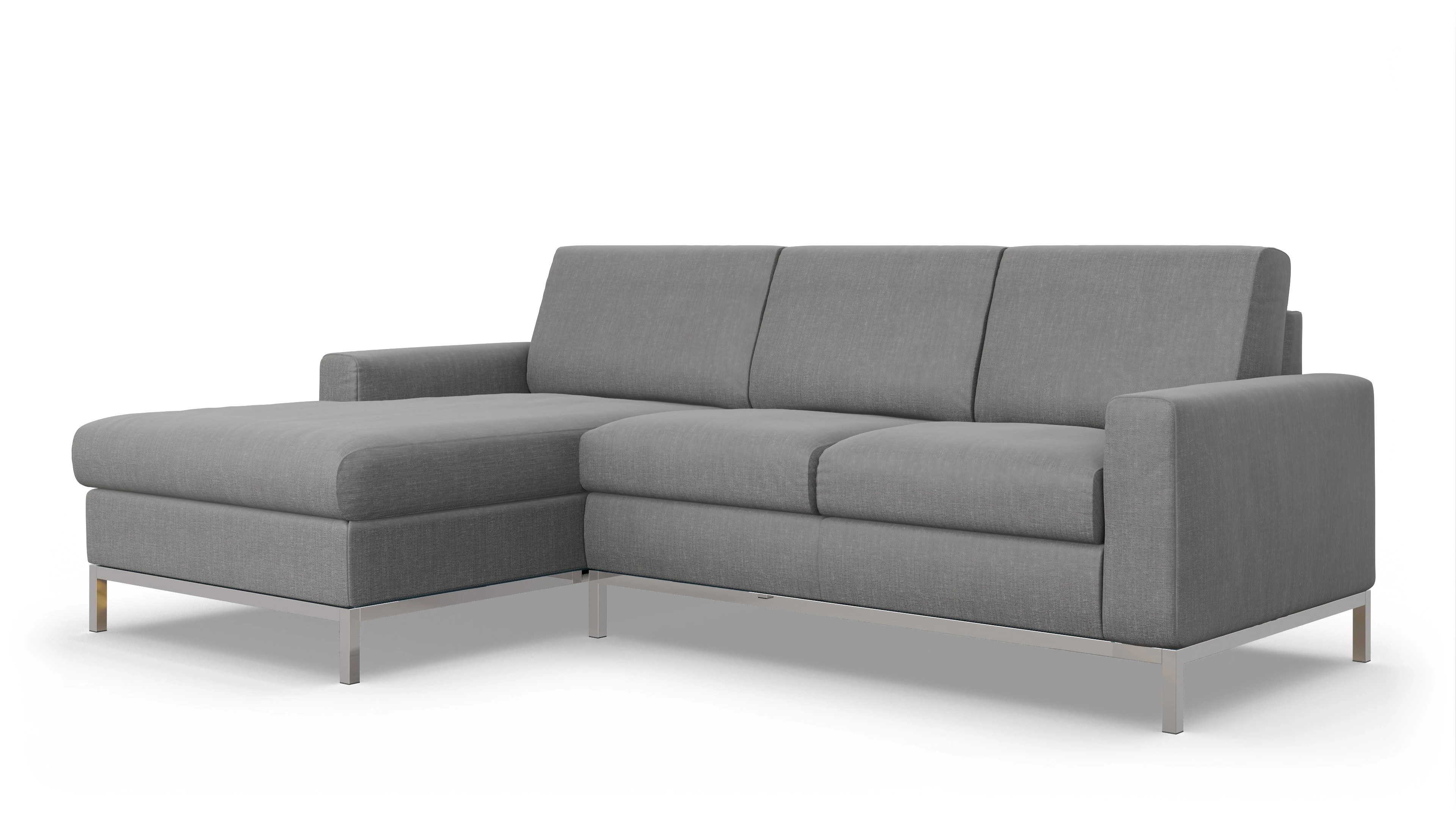 Ansicht des Produktes Paglia Sofa mit Rec links in Stoff grau