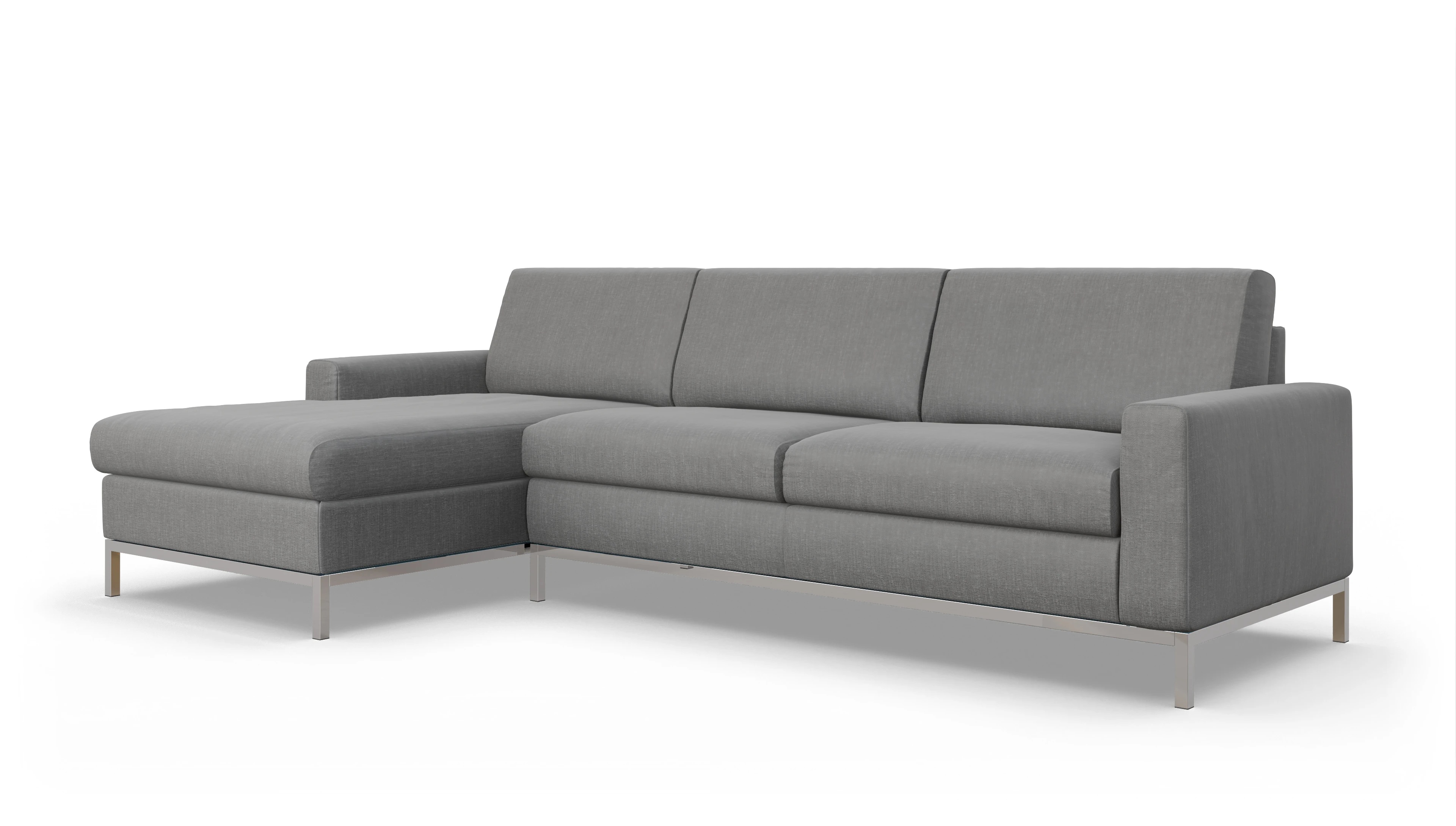 Ansicht des Produktes Paglia Sofa mit Rec links in Stoff grau