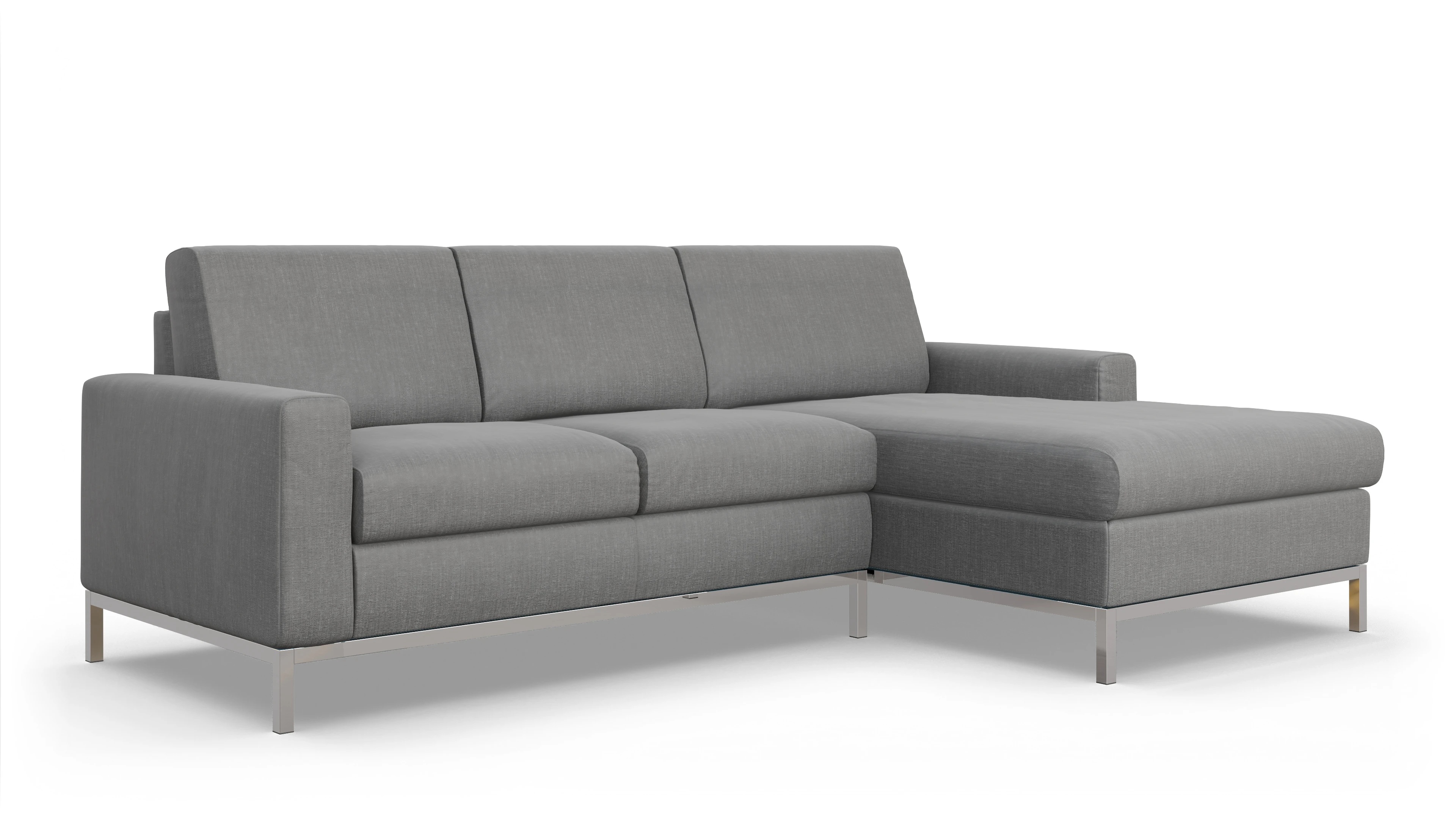 Ansicht des Produktes Paglia Sofa mit Rec rechts in Stoff grau