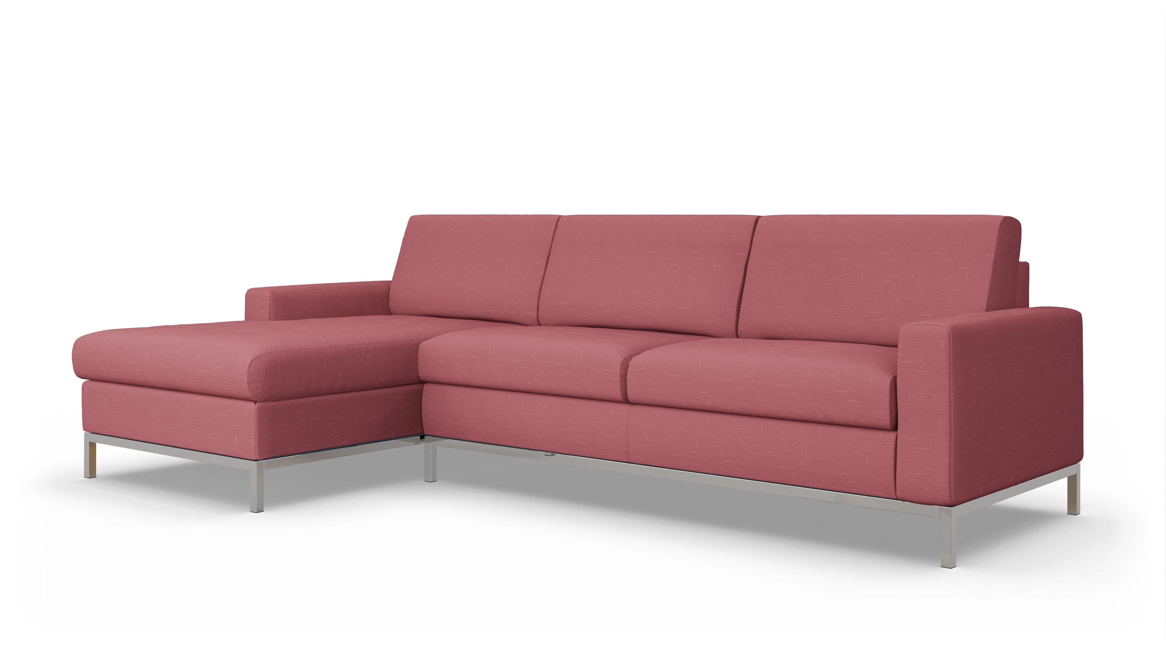 Ansicht des Produktes Paglia Sofa mit Rec links in Stoff rot