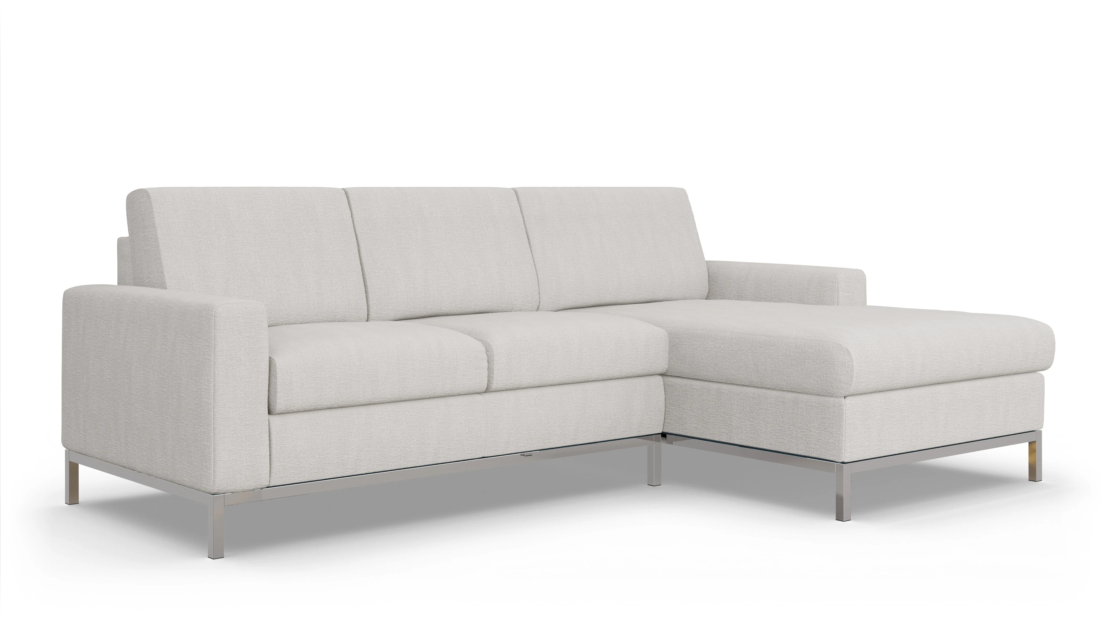 Ansicht des Produktes Paglia Sofa mit Rec rechts in Stoff weiß