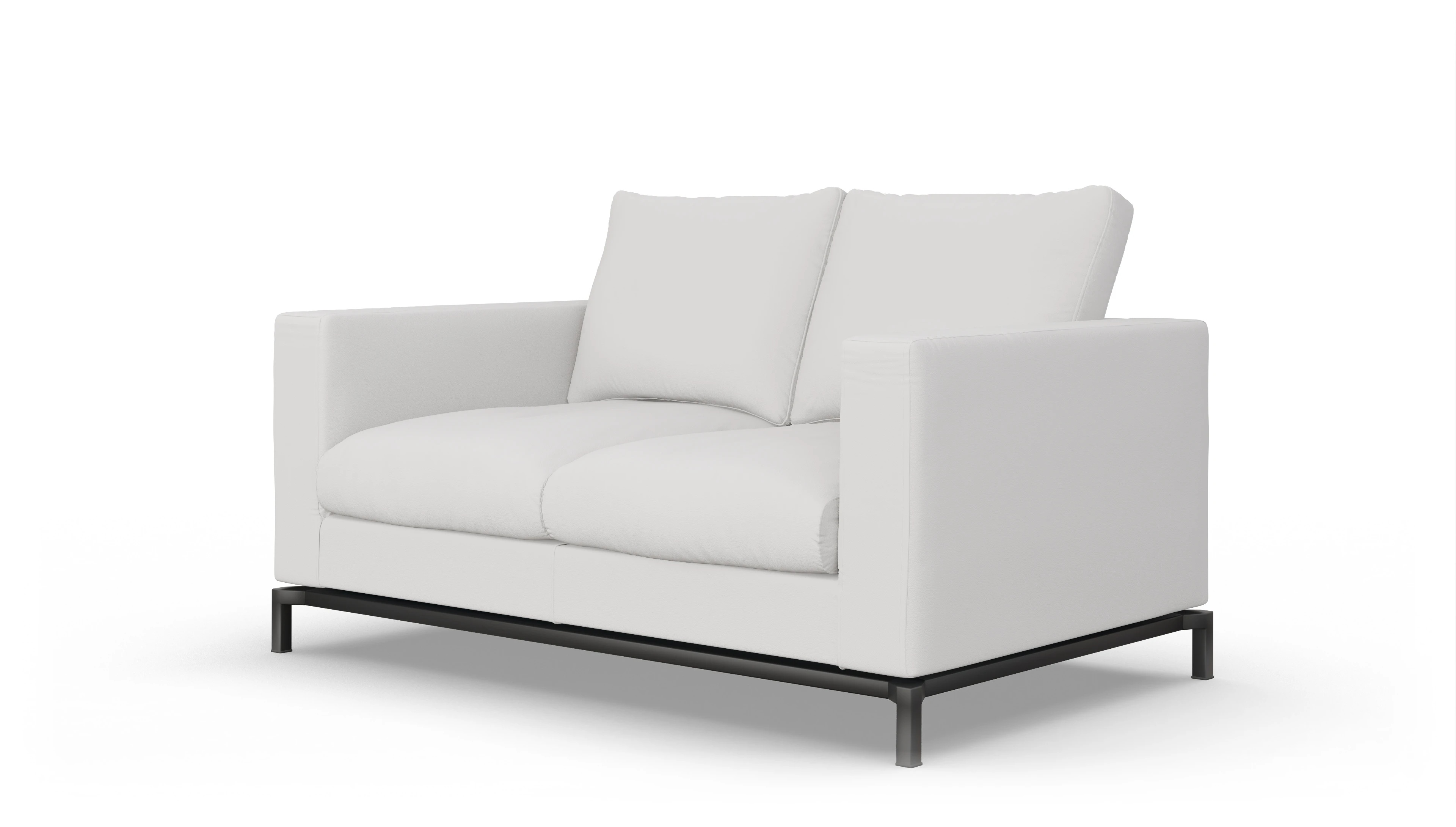 Ansicht des Produktes Fenice 2-Sitzer in Leder weiß