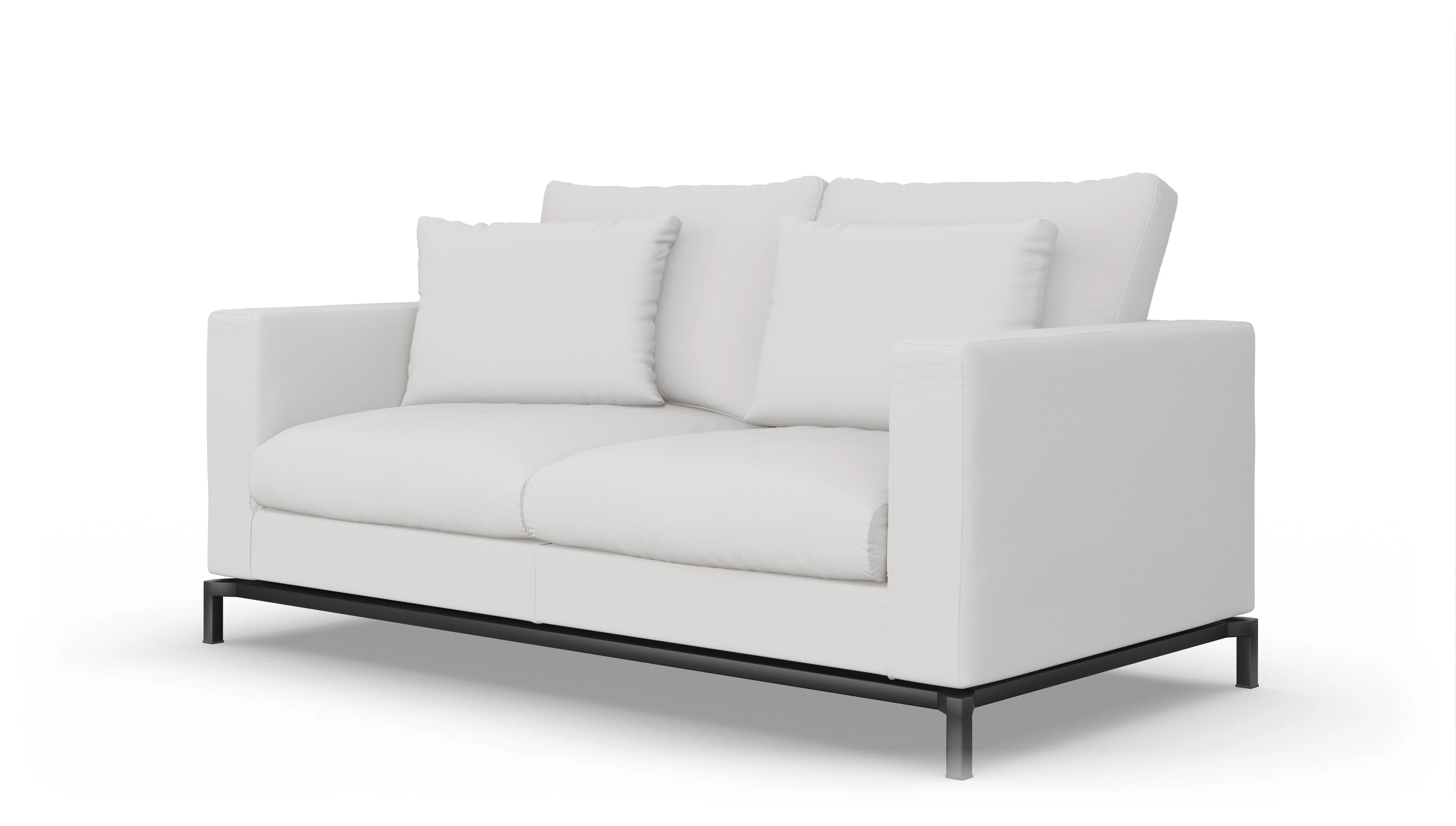 Ansicht des Produktes Fenice 2,5-Sitzer in Leder weiß