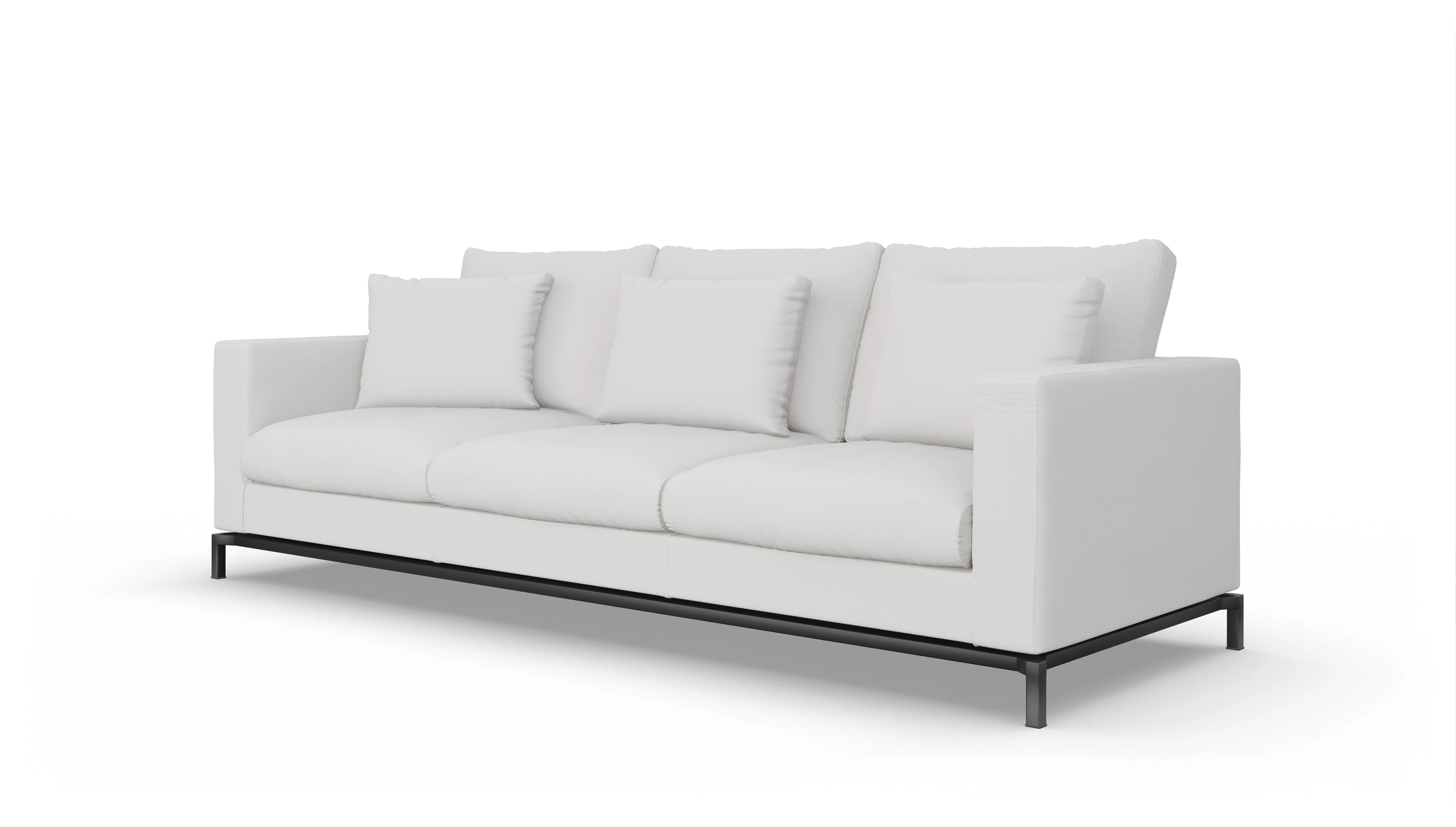 Ansicht des Produktes Fenice 3,5-Sitzer in Leder weiß